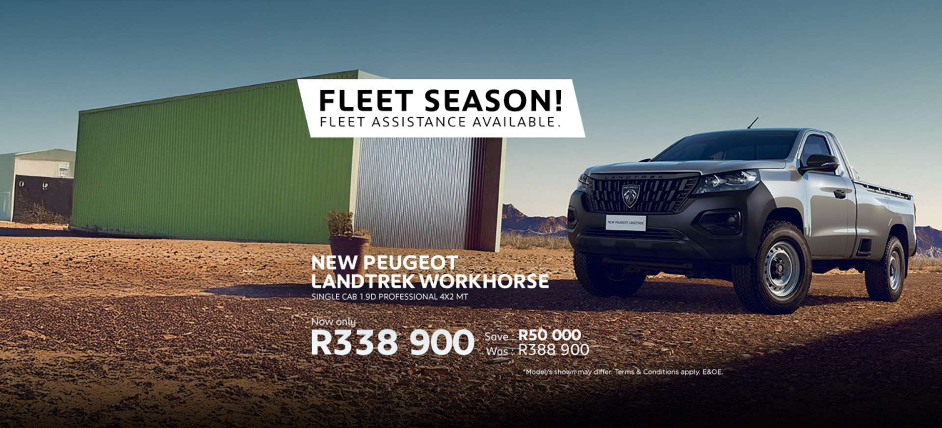 Peugeot Landtrek Professional Single Cab Special now only R338 900 - Save R50 000
