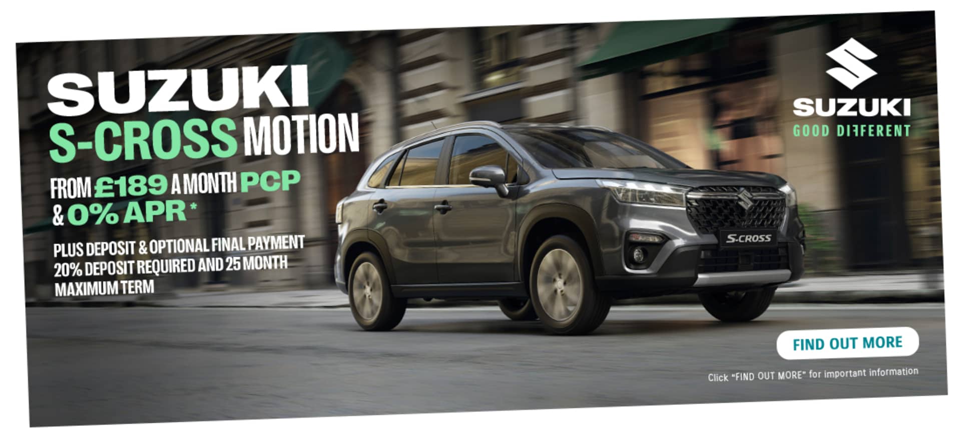 suzuki s-cross zero percent finance
