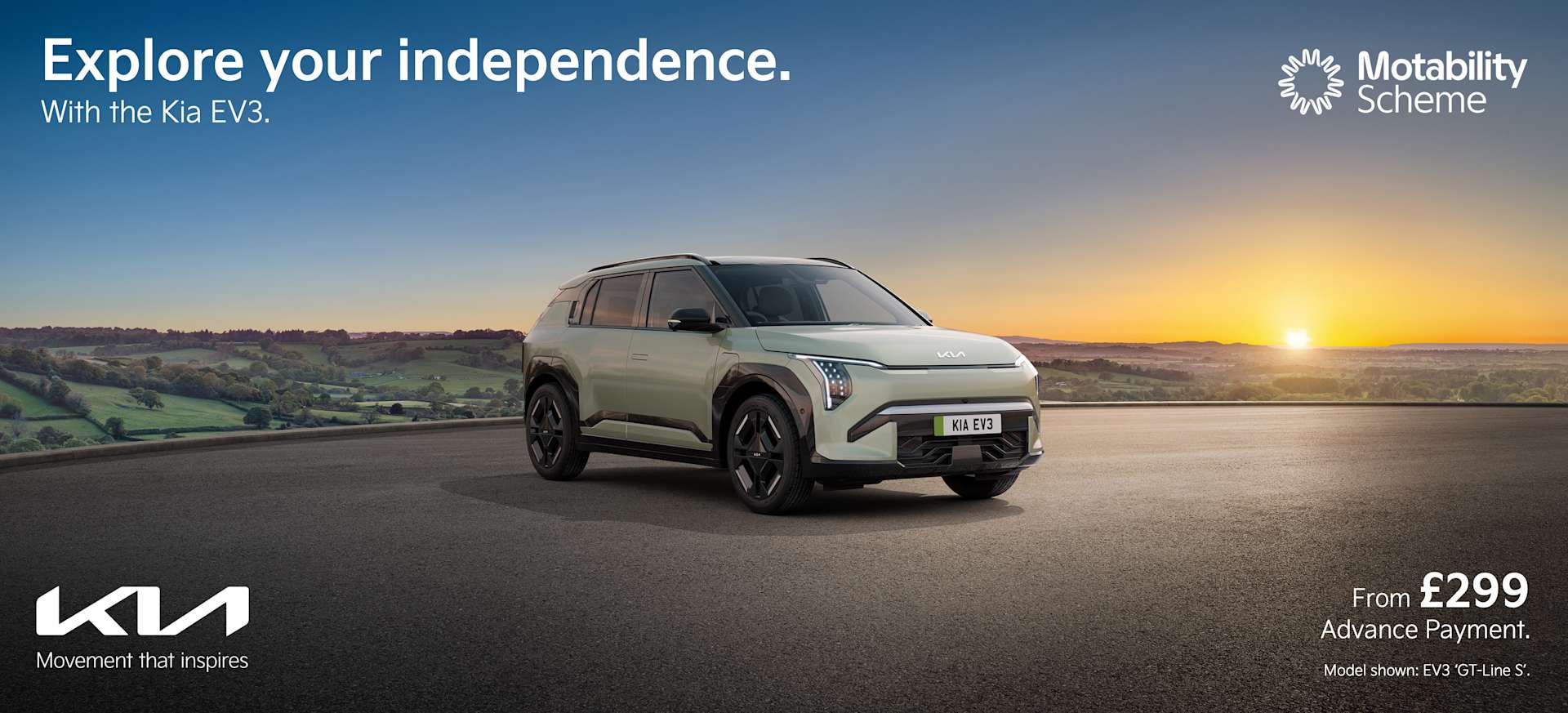 Kia EV3 Q2 Motability Banner