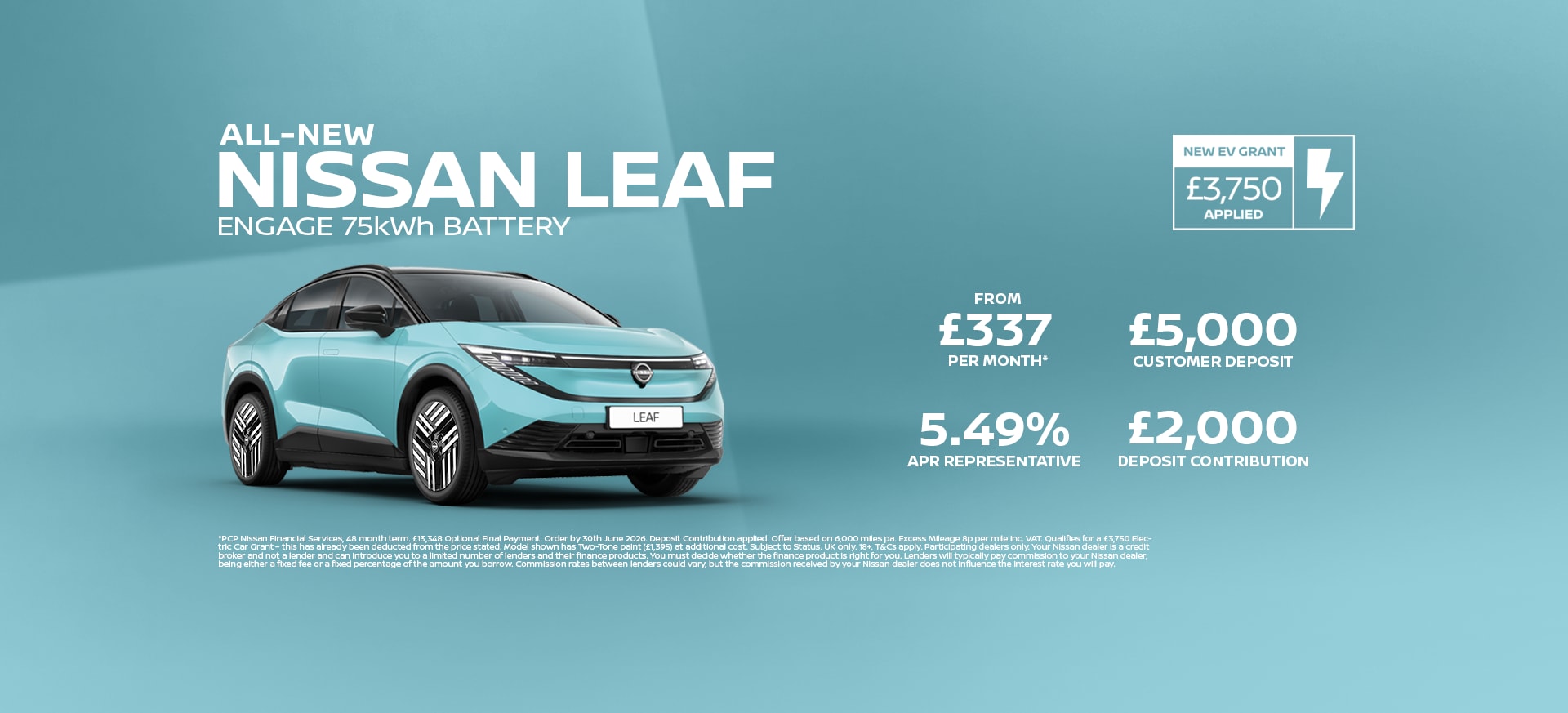 Nissan LEAF Q2 26 offer