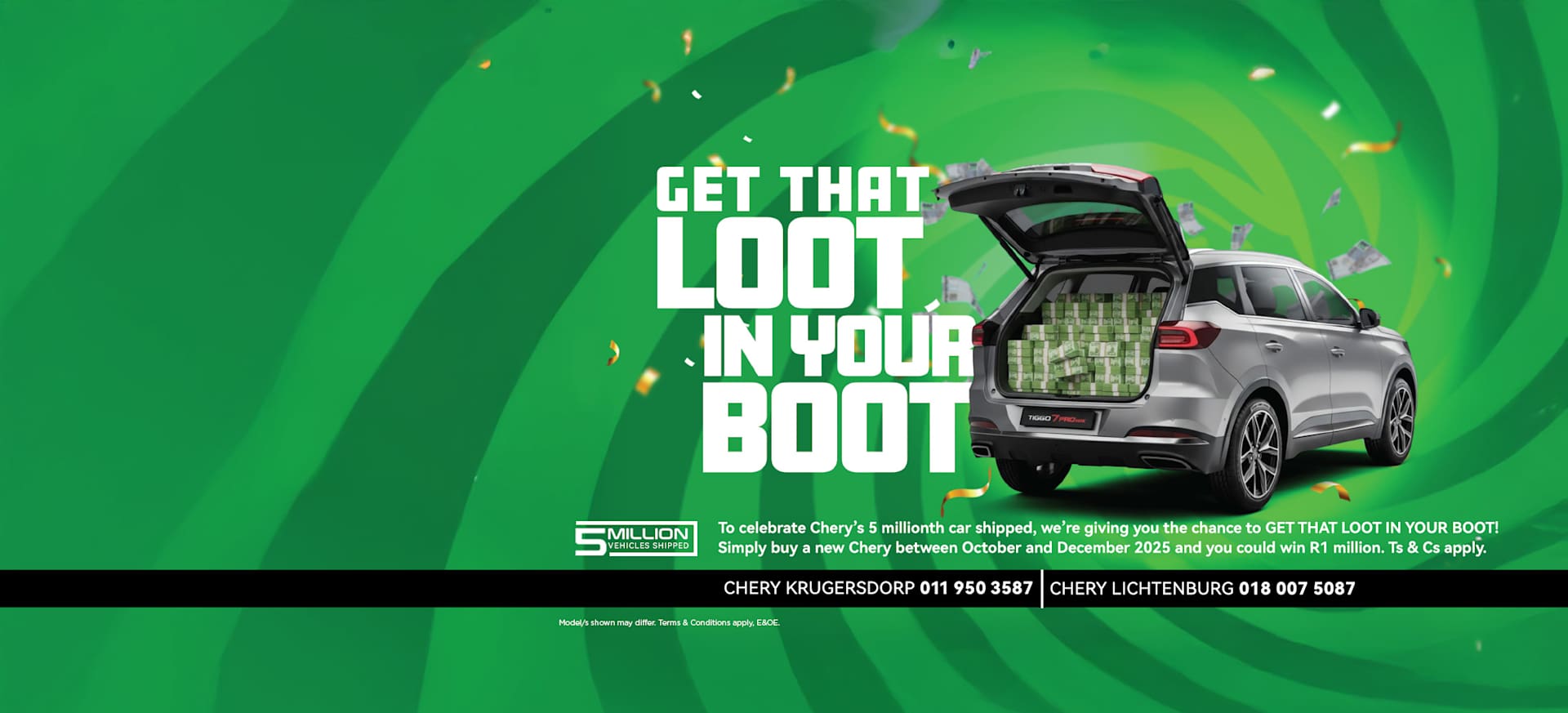 New Chery Tiggo7 Offer at Chery Krugersdorp and Lichtenburg