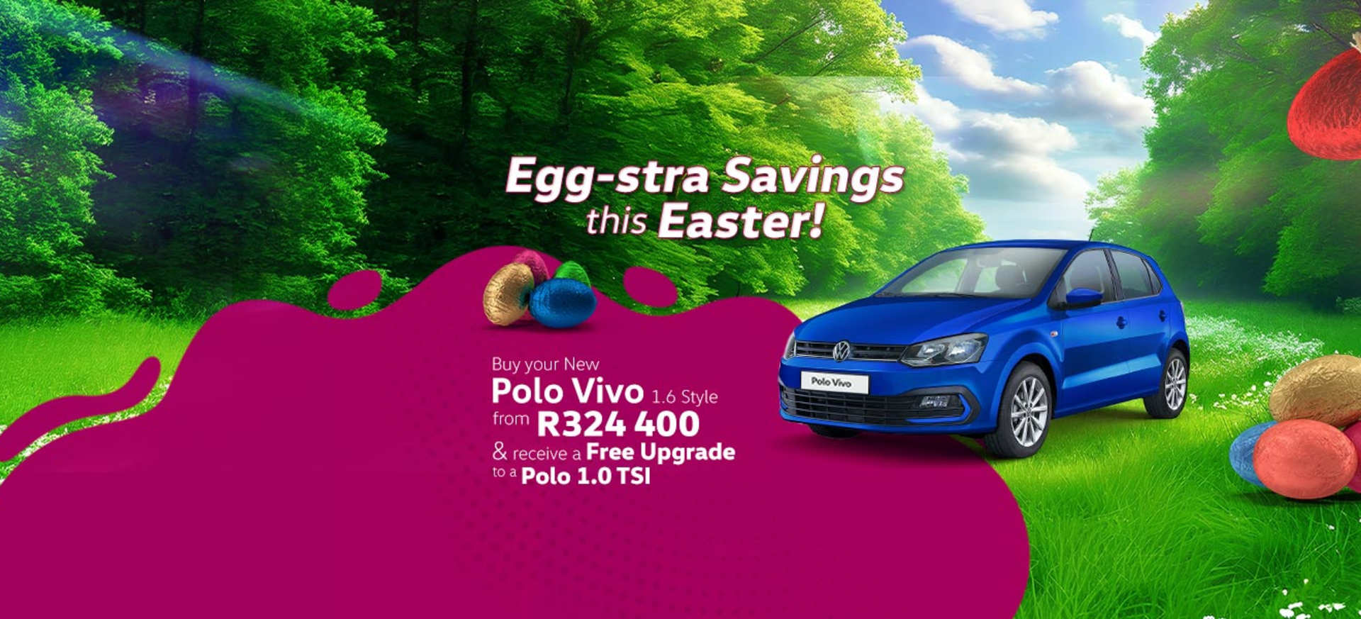 Buy your New  Polo Vivo 1.6 Style R324 400 & receive a Free Upgrade to a Polo 1.0 TSI  from