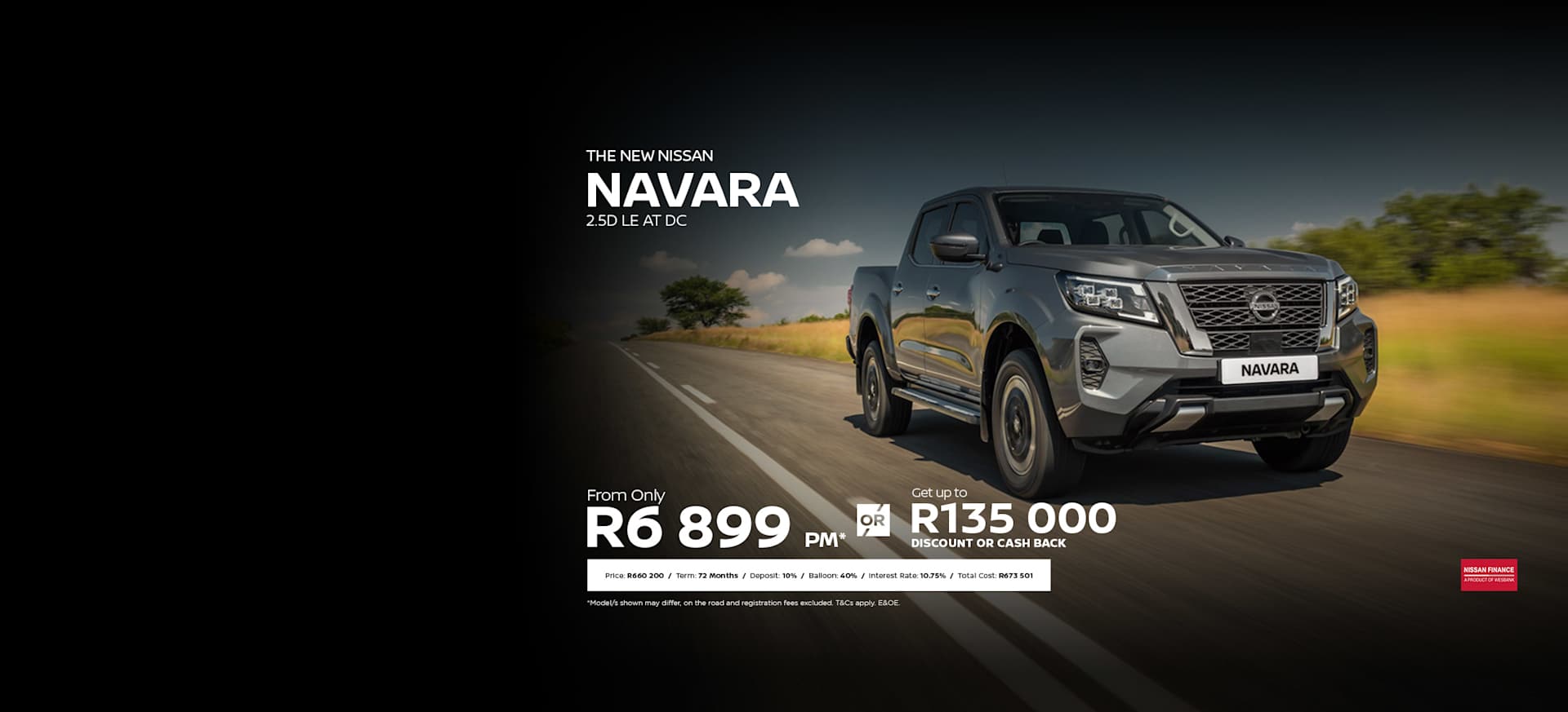 Nissan Navara 2.5D LE AT DC Offer from R6 899pm* 