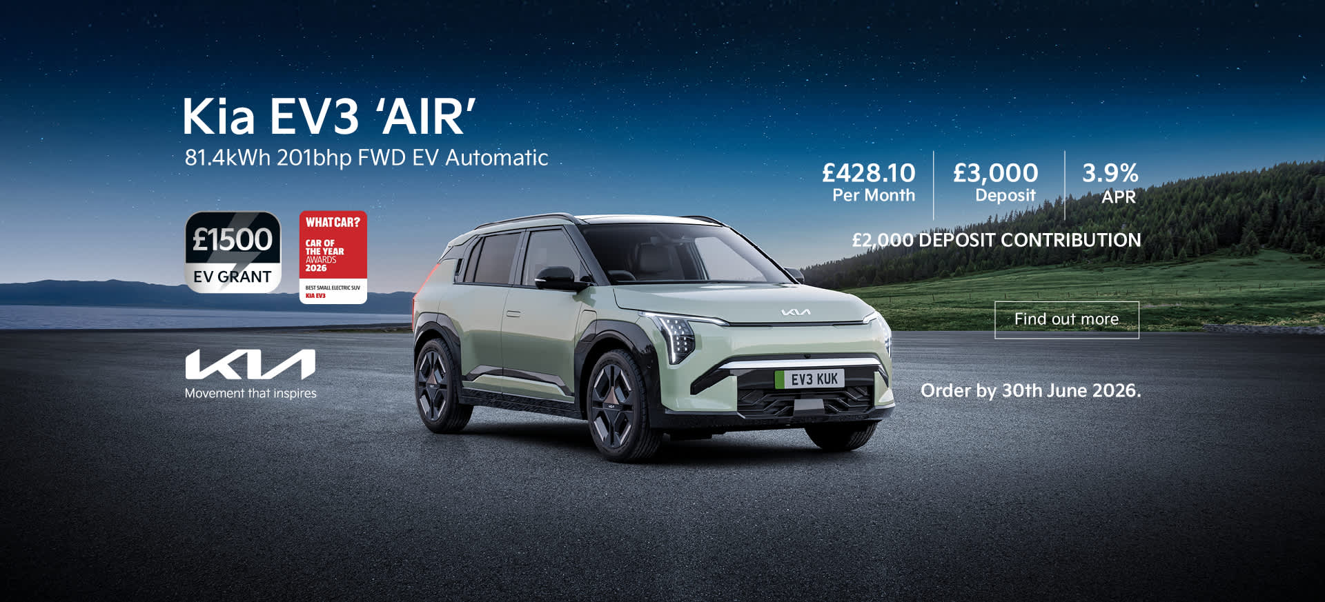 Kia EV3 Q2 Banner