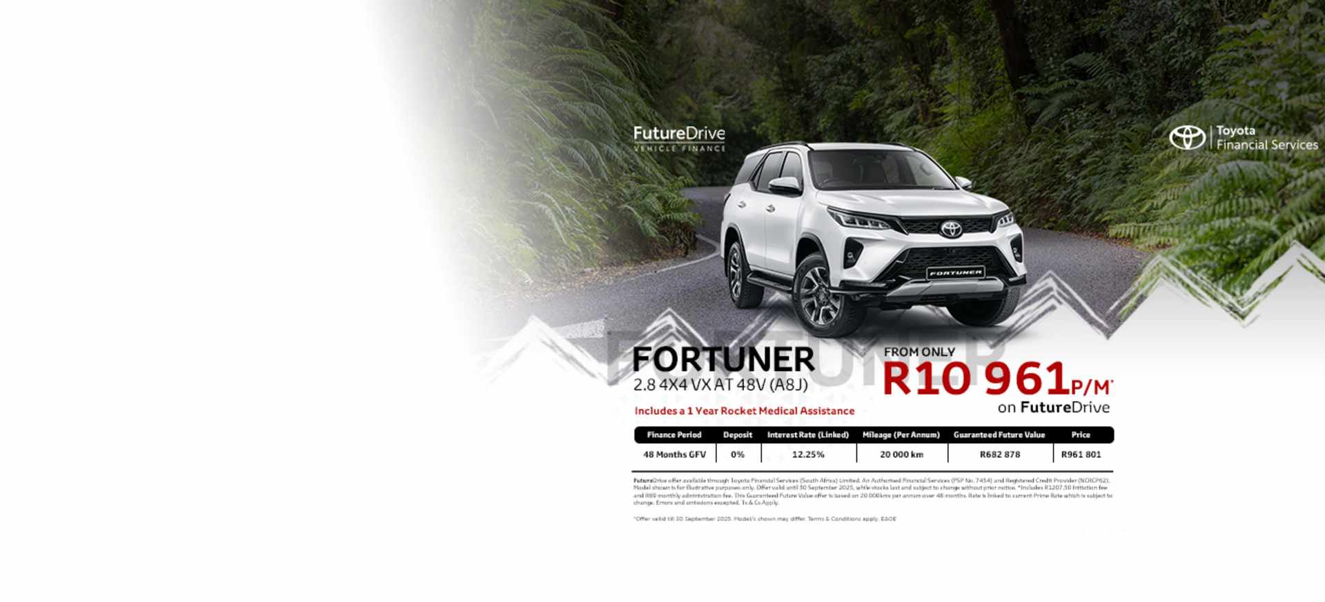Toyota Fortuner 2.8 4x4 VX AT 48V from R10 961pm*