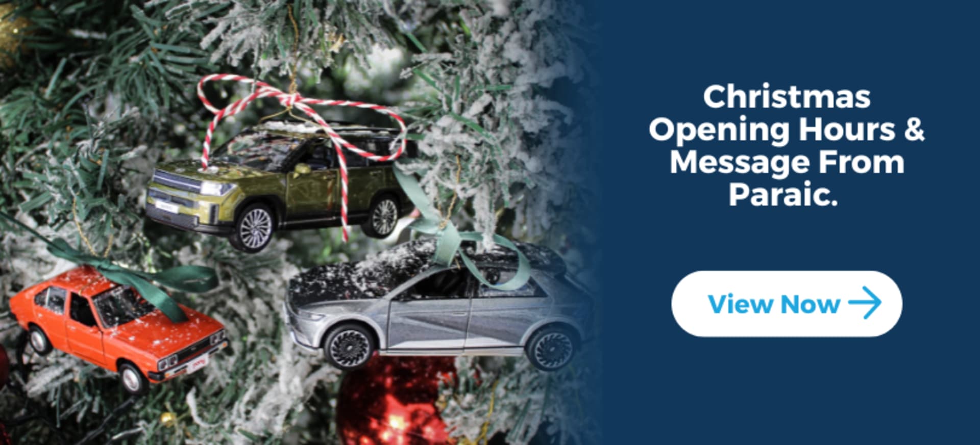 Christmas Opening Hours and Message From Paraic Mooney