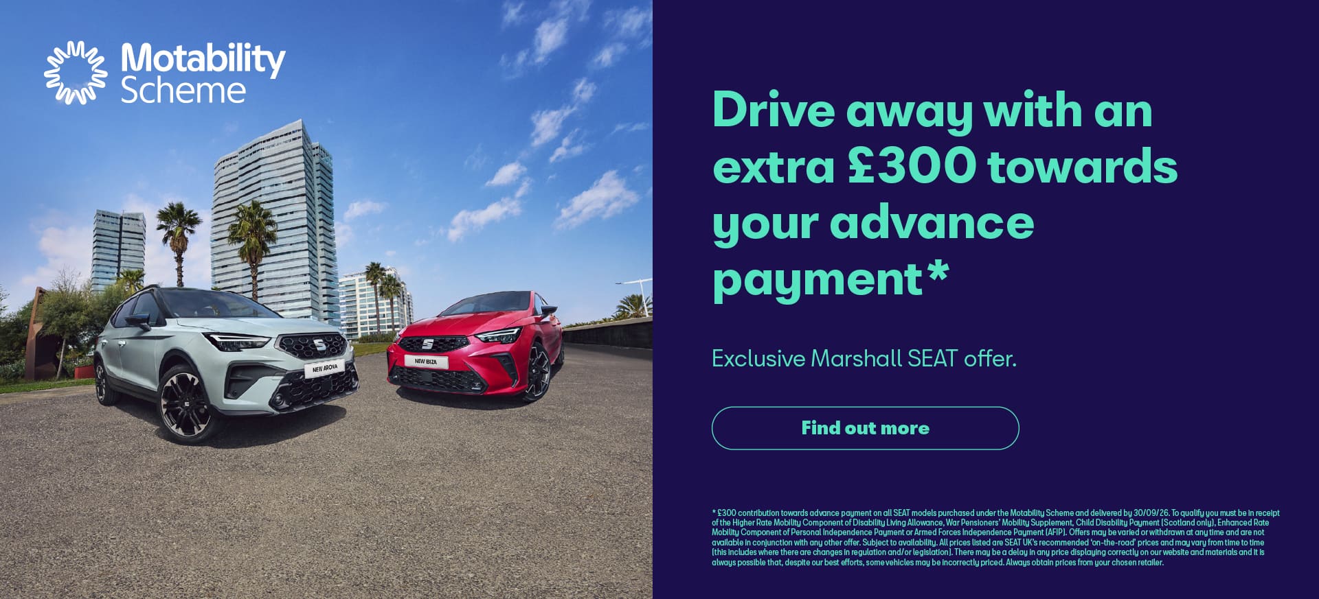 SEAT Motability Offers at Marshall SEAT