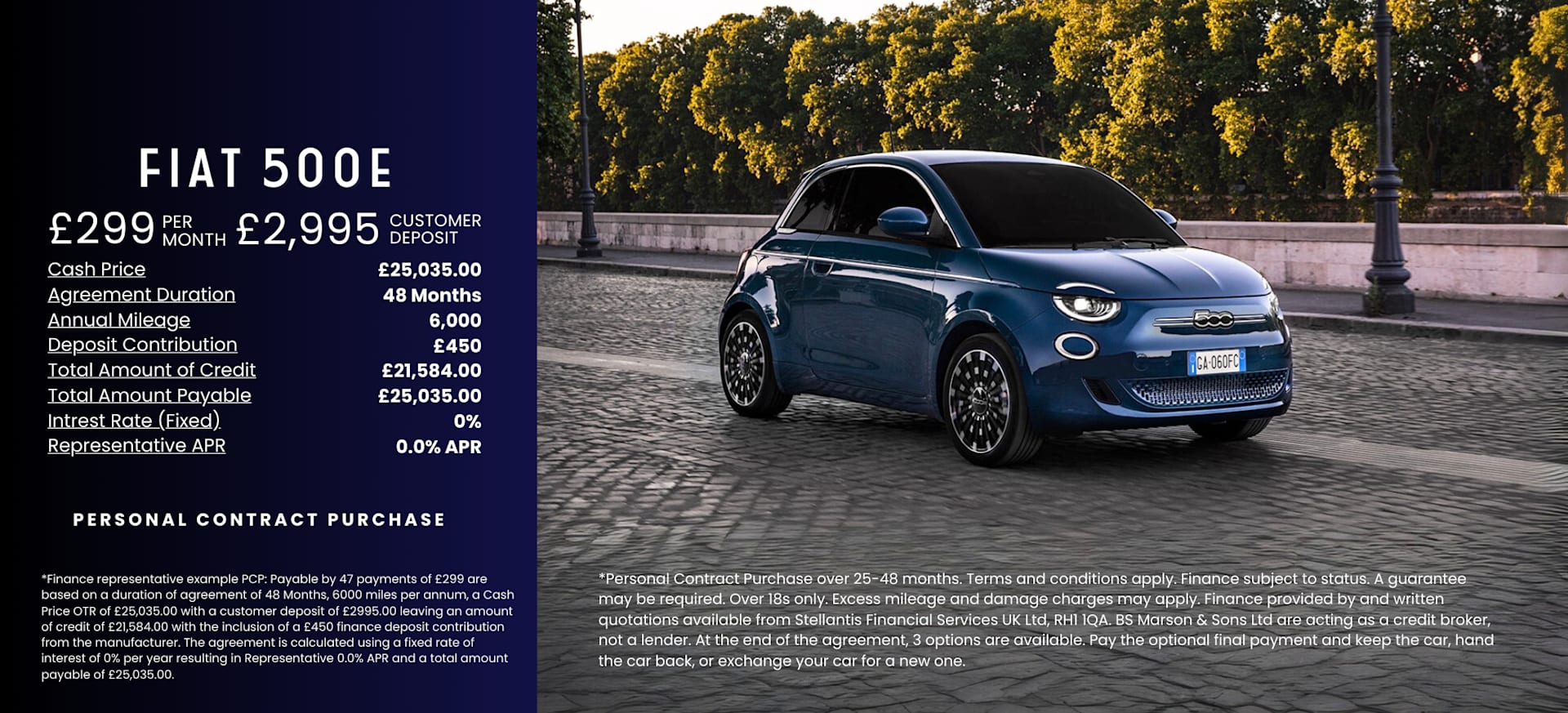 2025 Q2 May Fiat 500e 0% PCP