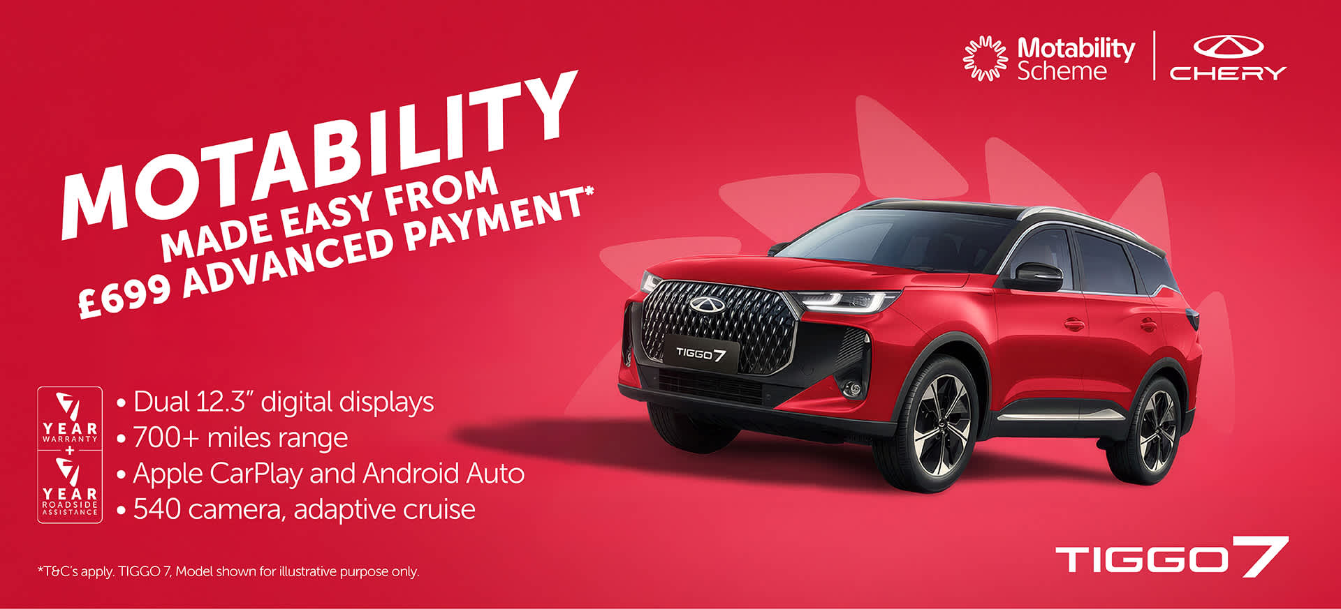 Chery TIGGO 7 Motability Scheme Offers