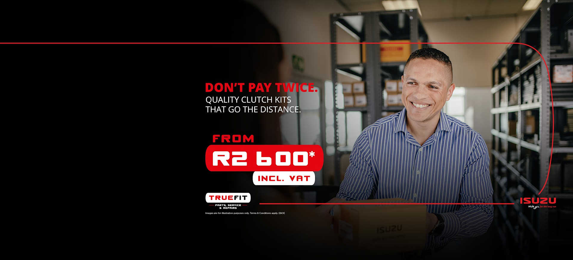 Quality Isuzu Clutch Kit from only R2 600* incl. VAT