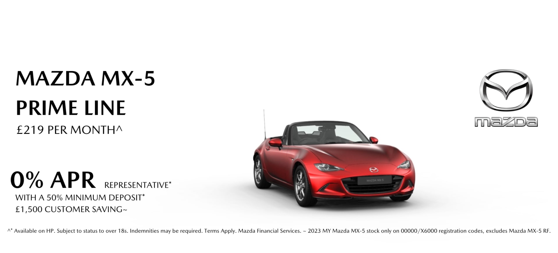 Mazda MX-5 0% Offer