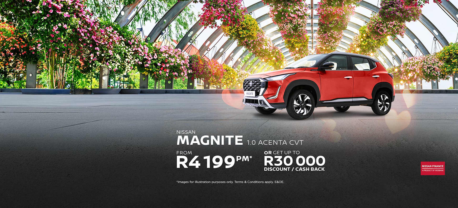 Nissan Magnite 1.0T Acenta CVT From only R4 199pm*