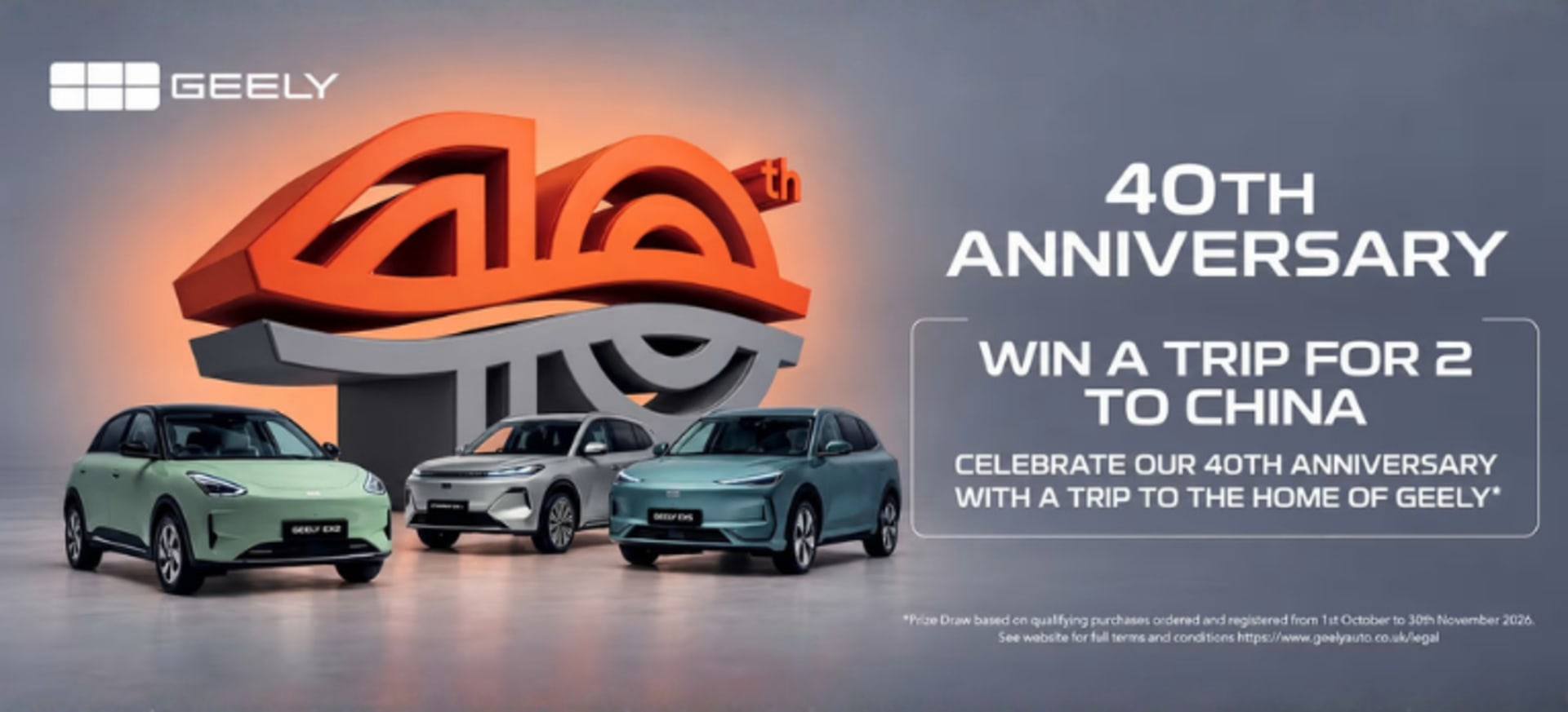 Win a trip to China with Geely Marshall