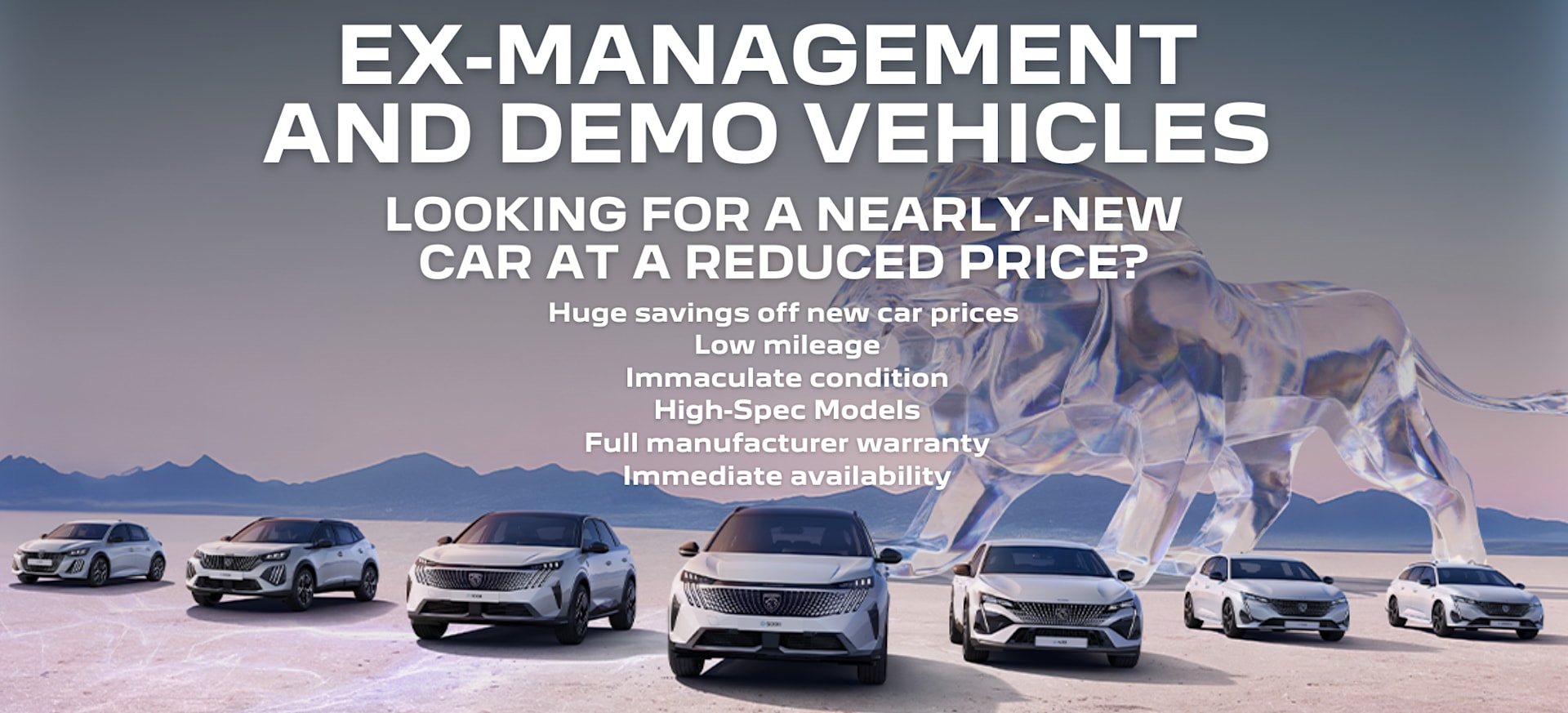 Peugeot Ex-Management and Demo Vehicles