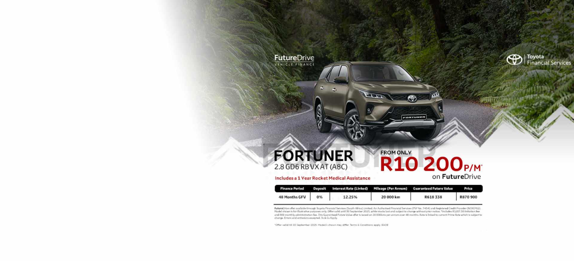 Toyota Fortuner 2.8 GD6 RB VX AT from R10 200pm* 