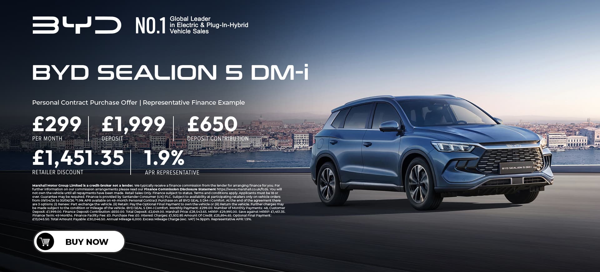 BYD SEALION 5 DM-i PERSONAL CONTRACT PURCHASE OFFER