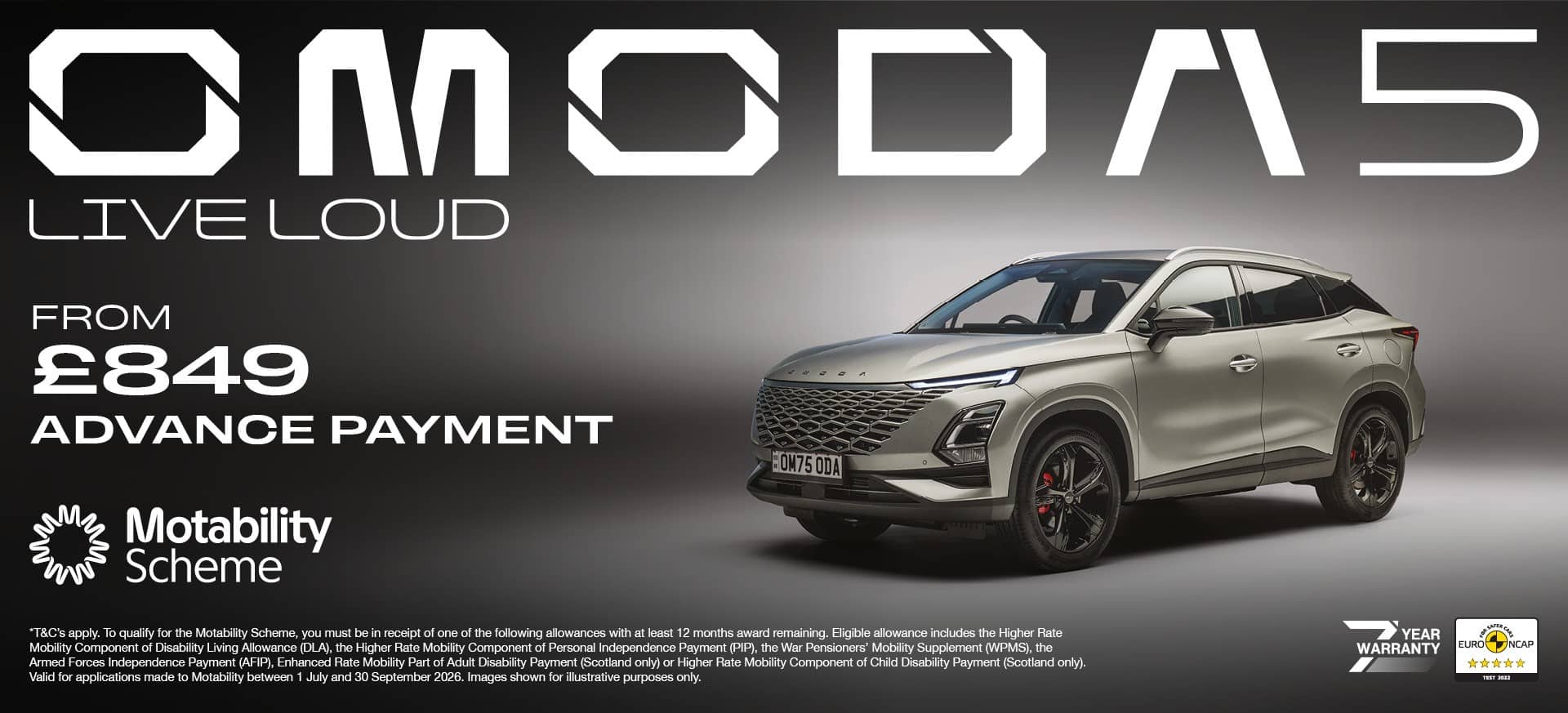 OMODA 5 Motability Scheme Offer