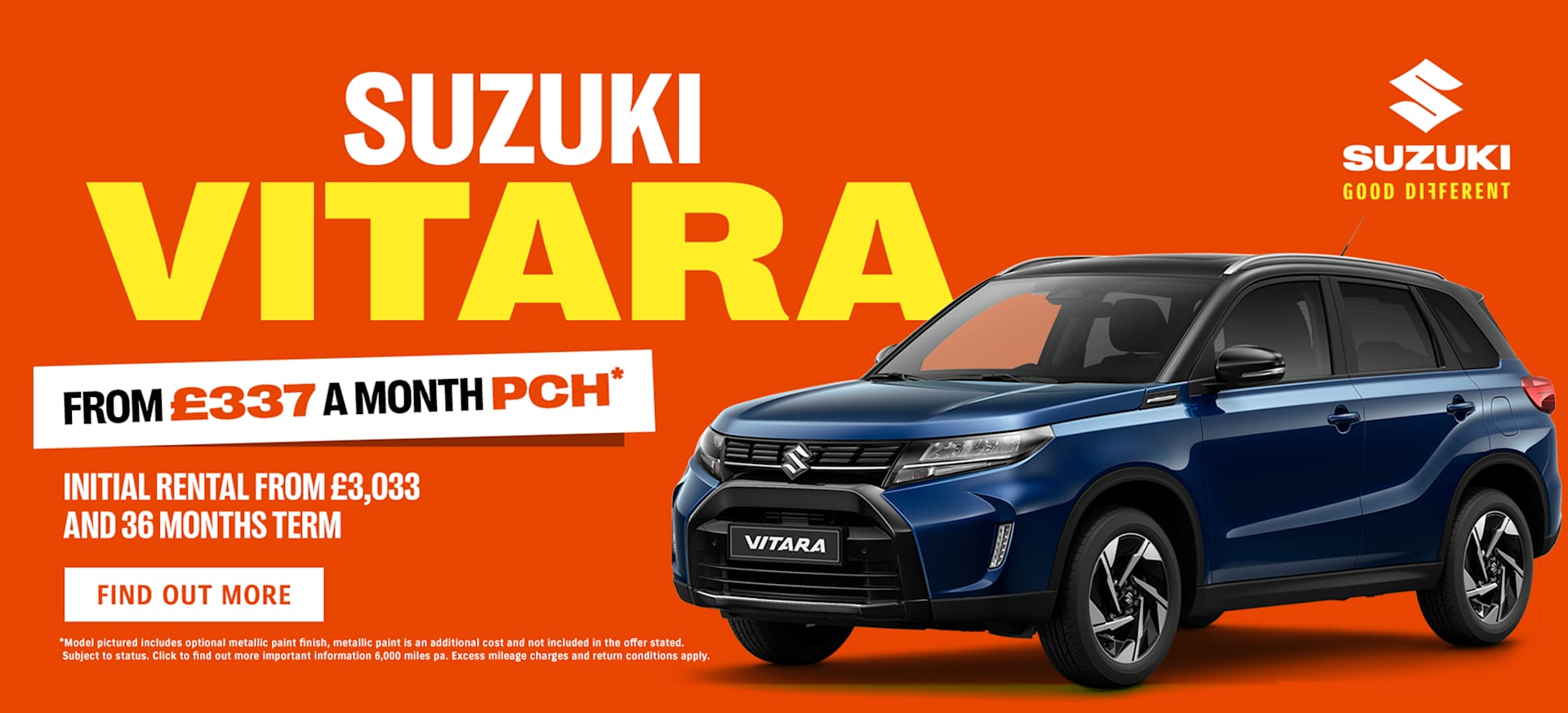 New Suzuki Vitara Personal Contract Hire (PCH)