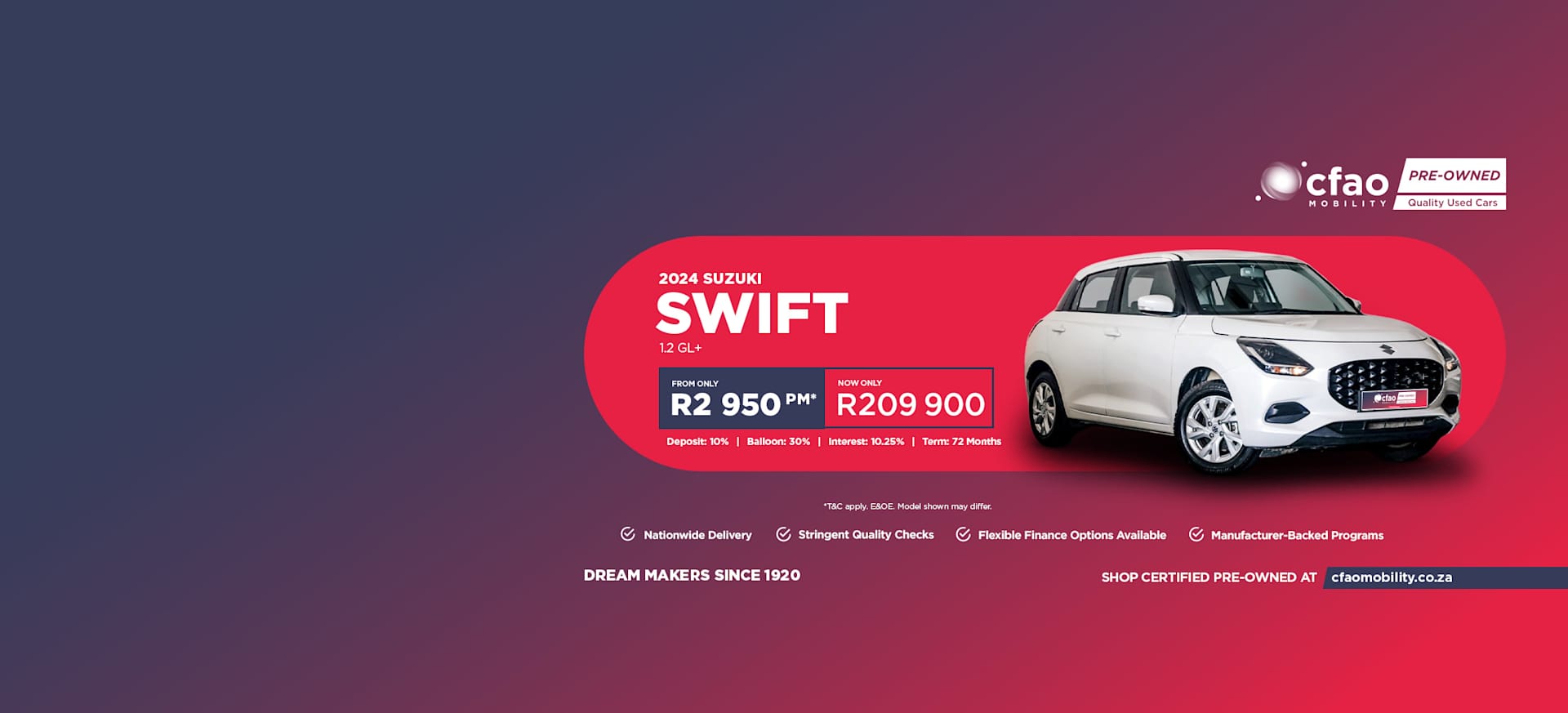 Used Special Offer - Suzuki Swift 1.2 GL+ from R2 950pm*