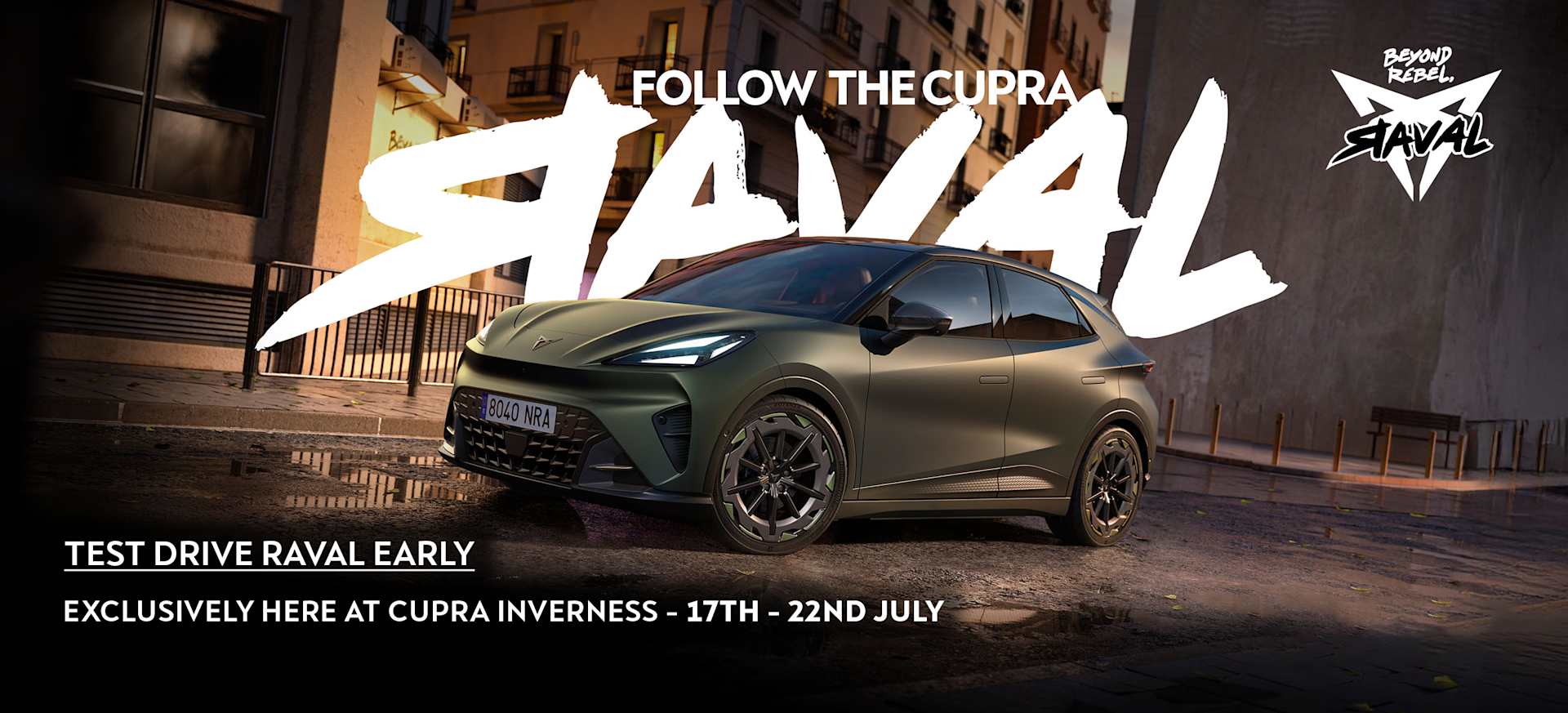 CUPRA RAVAL Test Drive Banner