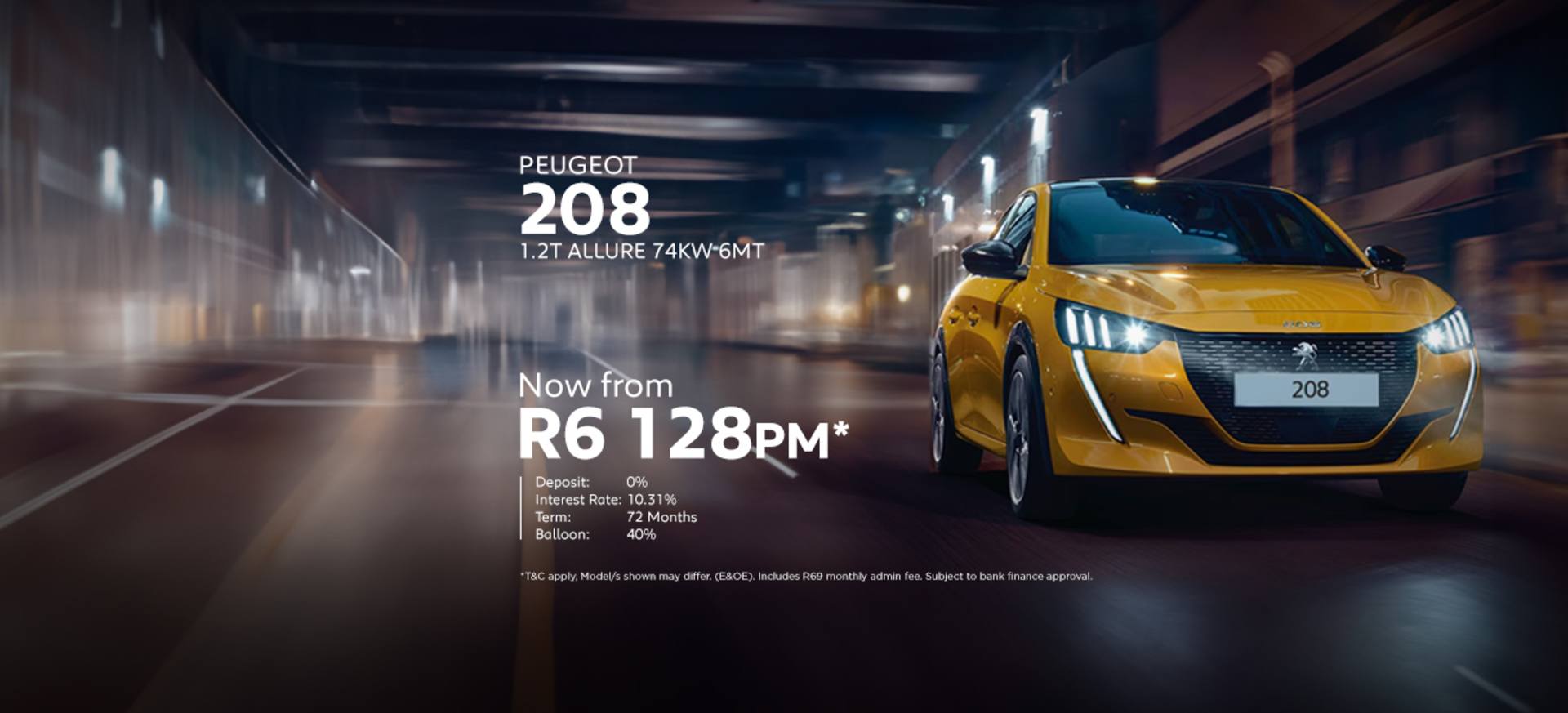 New Peugeot 208 1.2T Active 55KW 5MT now from R4668pm* 10% deposit Prime-0.84%