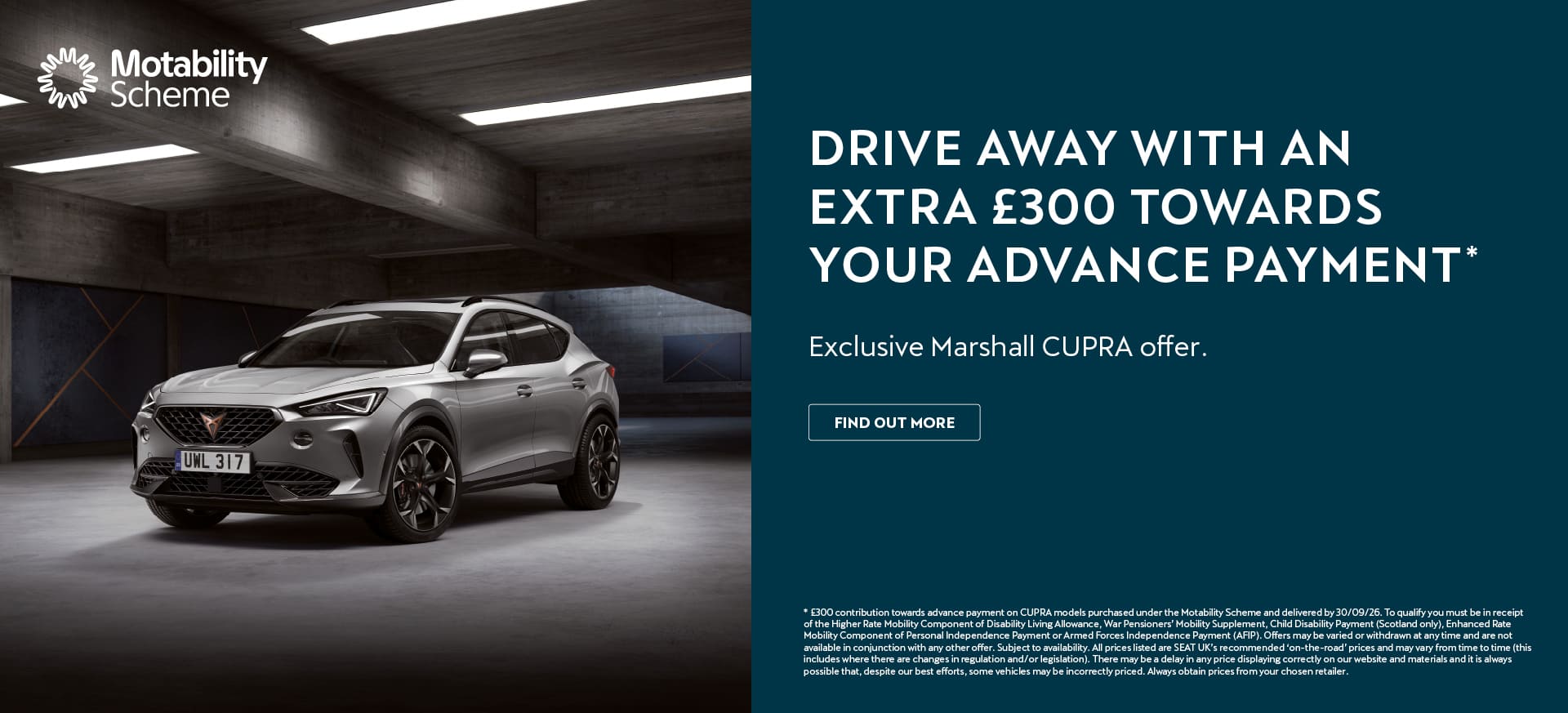 CUPRA Motability Scheme Offers