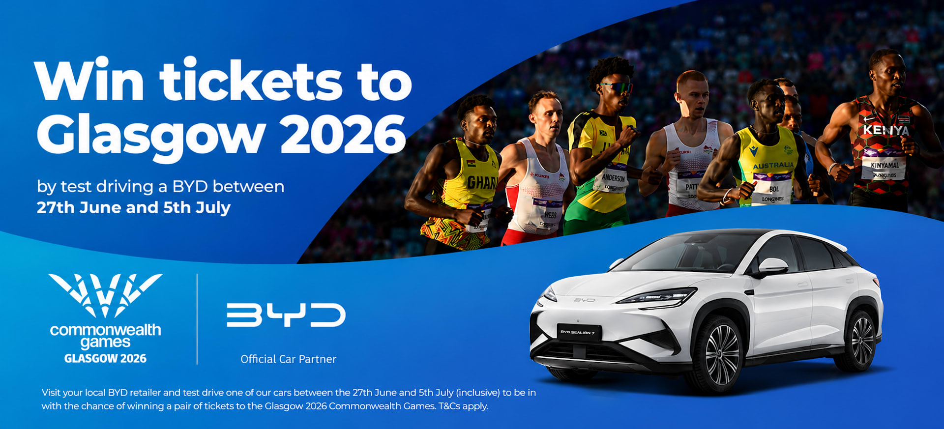 BYD x Commonwealth Games Glasgow 2026 Ticket Giveaway
