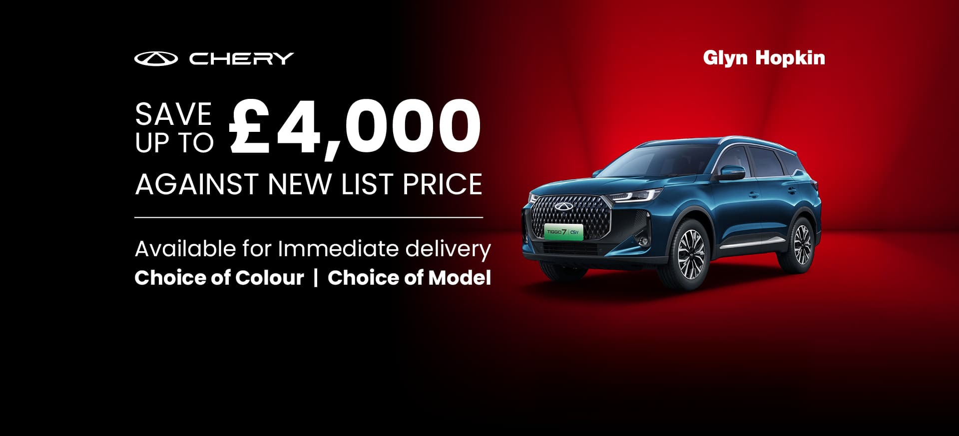 Chery Pre reg Banner