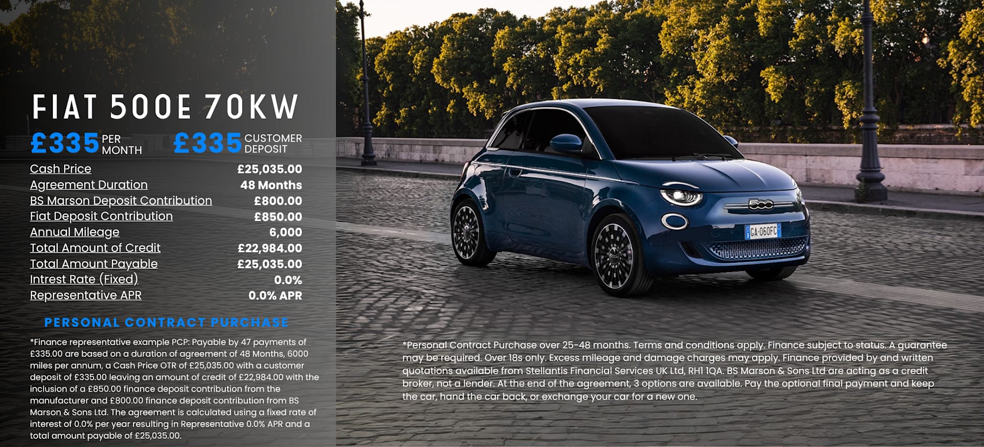 2025 Q2 May Fiat 500e 0% PCP