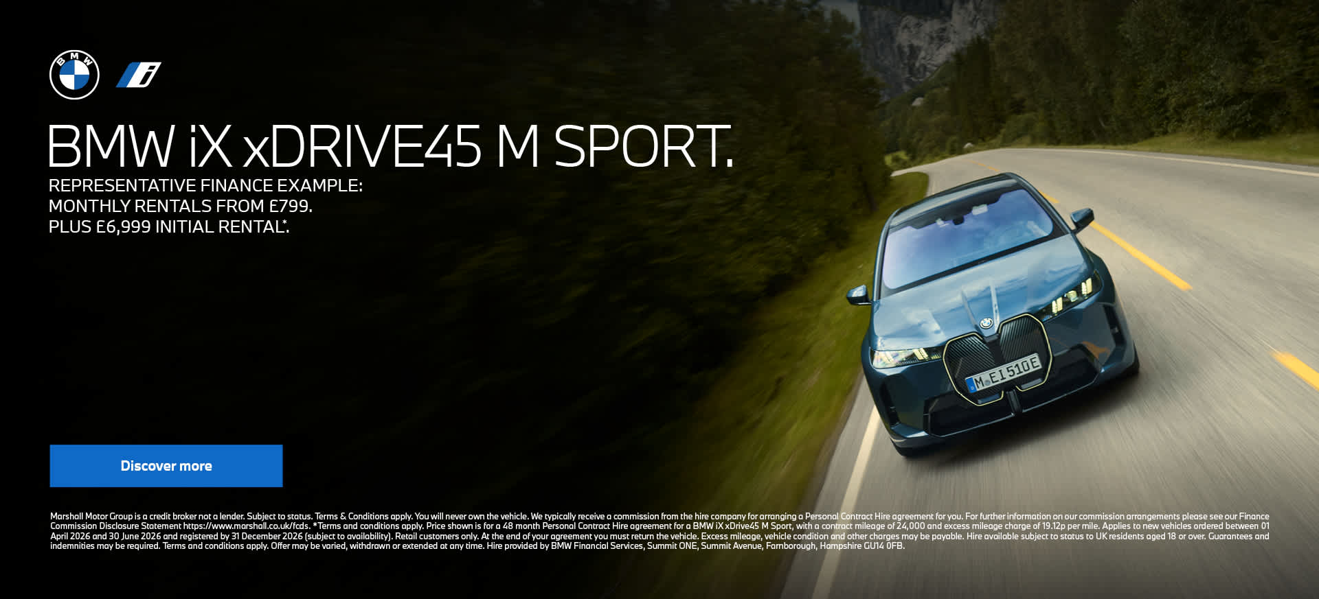 BMW iX xDrive45 M Sport Offer