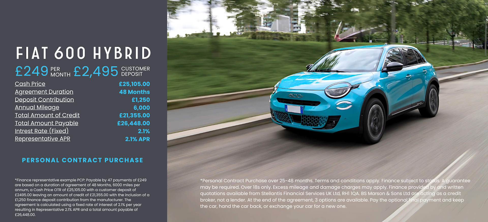 2025 Q2 April Fiat 600 hybrid PCP