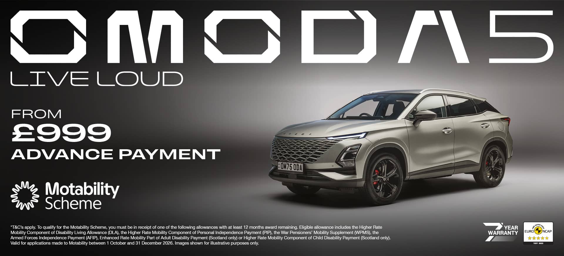 OMODA 5 Motability Scheme Offer