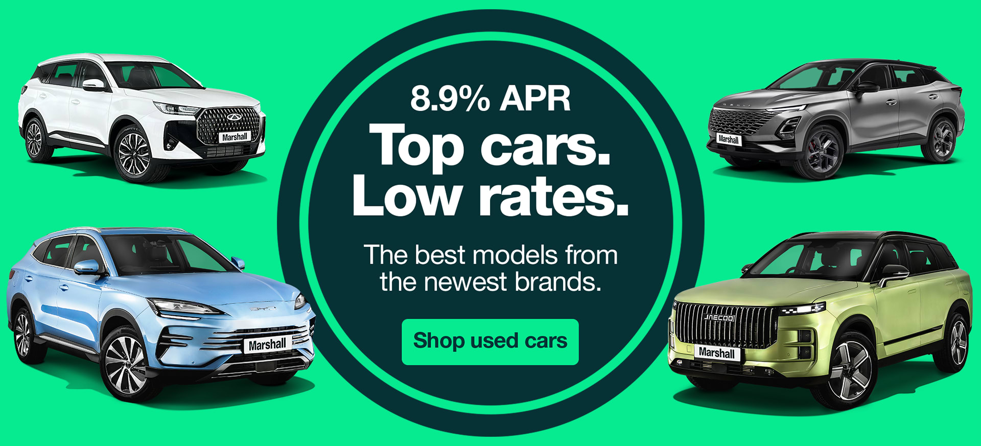 8.9% APR. Top cars. Low rates
