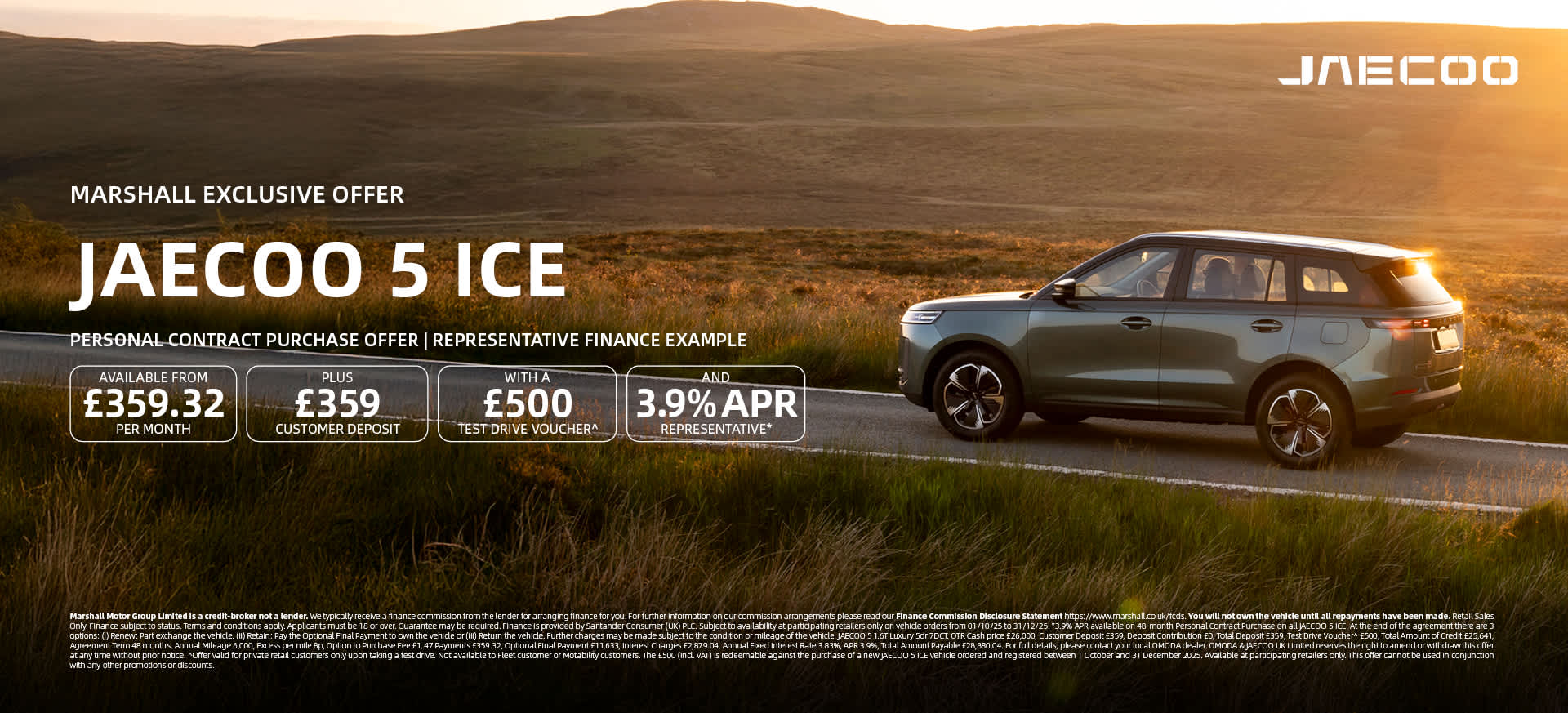 MARSHALL JAECOO EXCLUSIVE