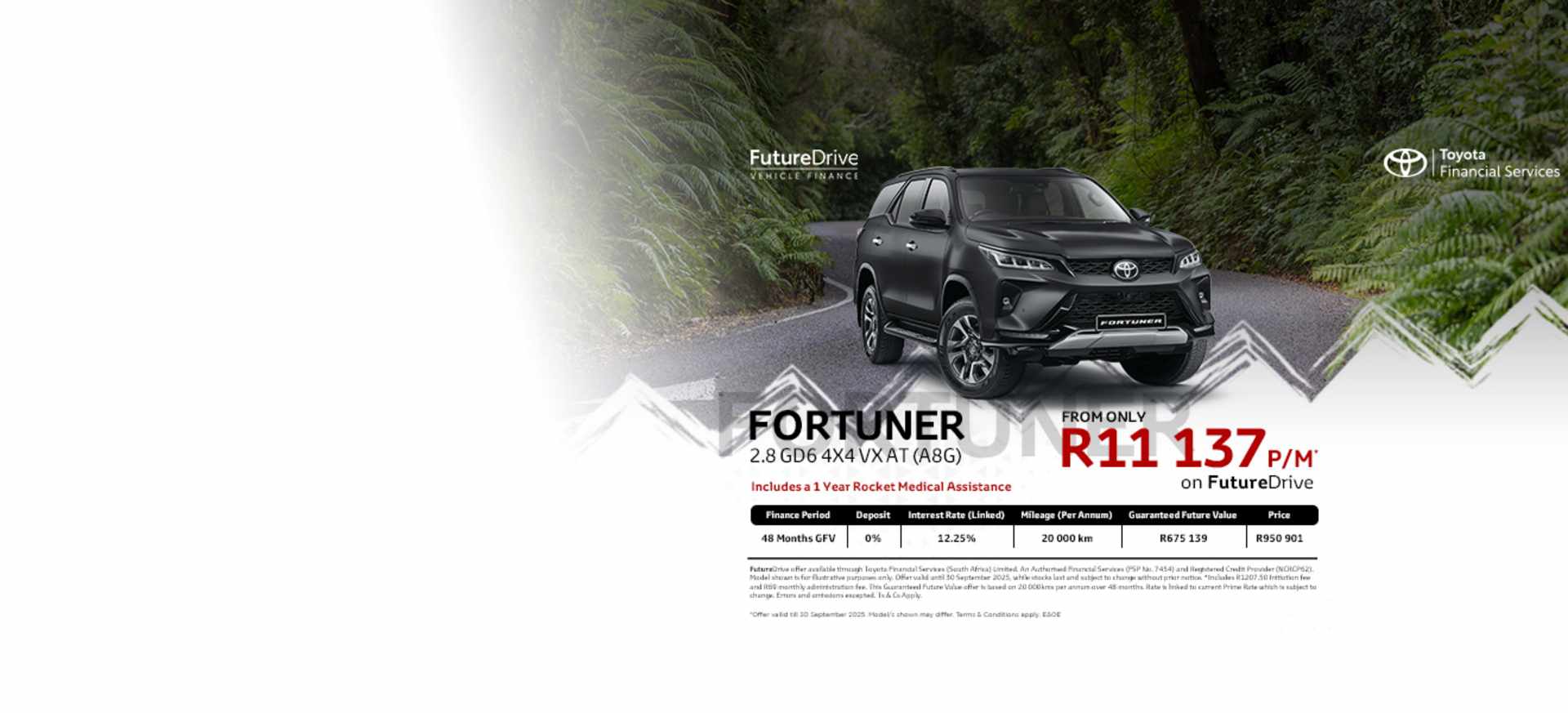 Toyota Fortuner 2.8 GD6 4x4 VX AT from R11 137pm*