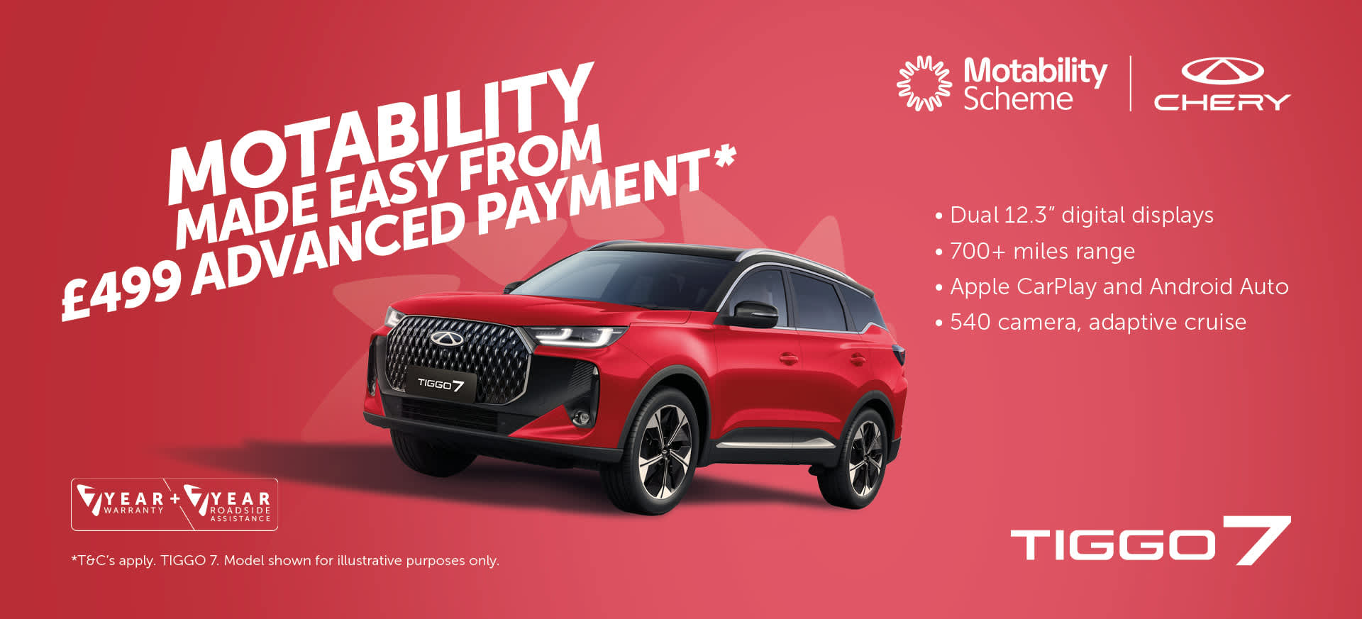 Chery TIGGO 7 Motability Scheme Offers