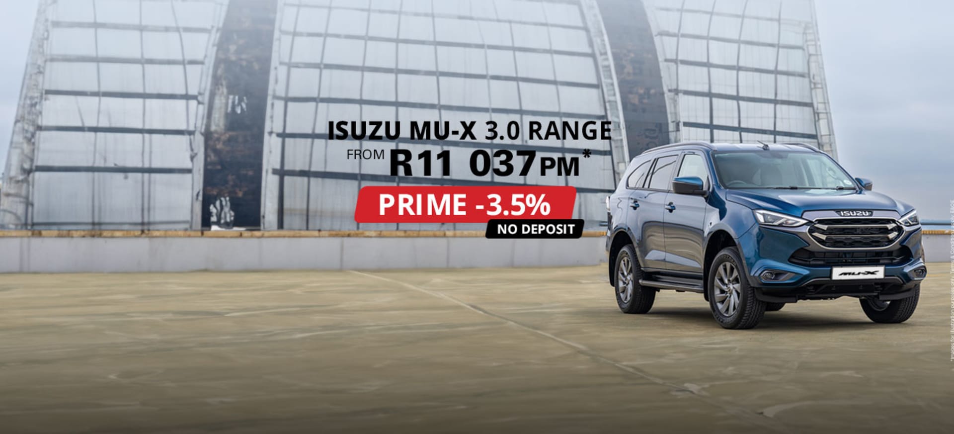 ISUZU mu-X Prime -3.5% R11 037pm*