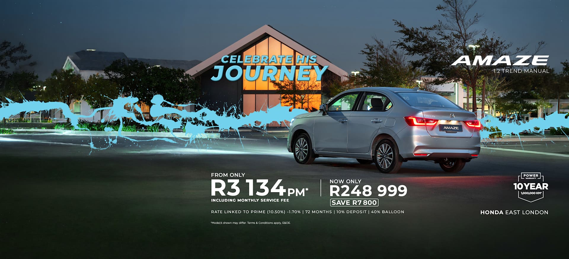 New Honda Amaze 1.2 Trend MT from only R3 134pm*