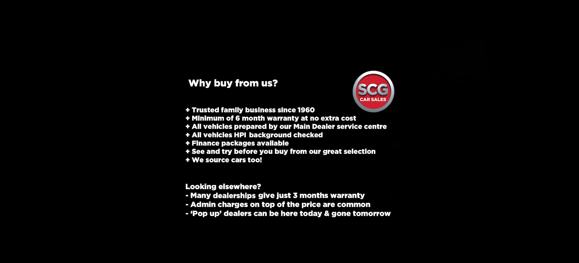 Why buy from SCG?