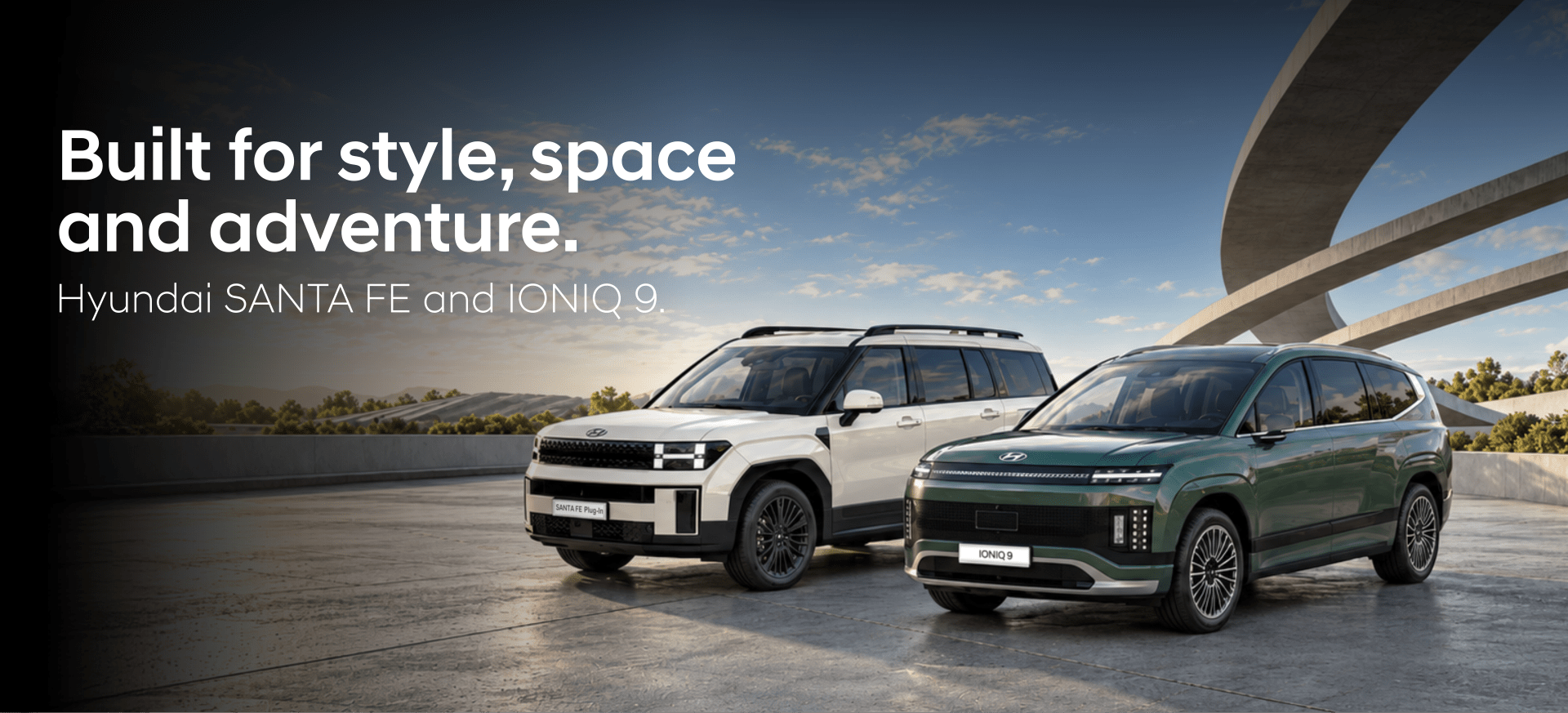 Ioniq 9 and Santa Fe