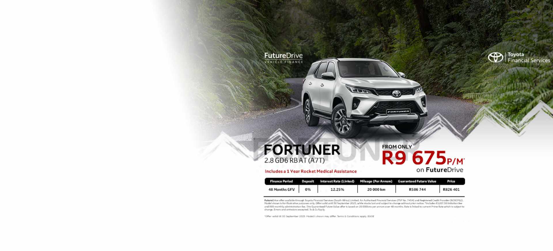 Toyota Fortuner 2.8 GD6 RB AT from R9 675pm*