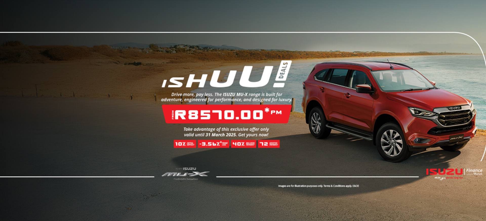 Isuzu MUX from R8 570pm* Prime-3.56%