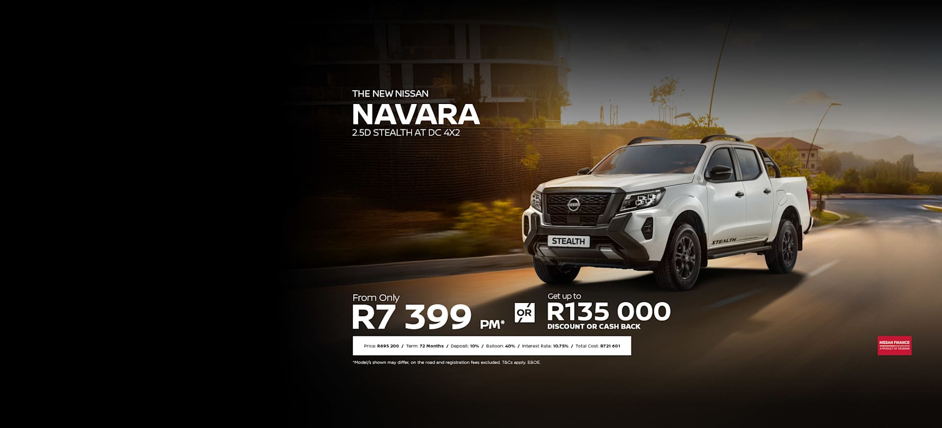 NISSAN NAVARA 2.5D Stealth AT DC 4X2 Offer from Only R7 399pm*