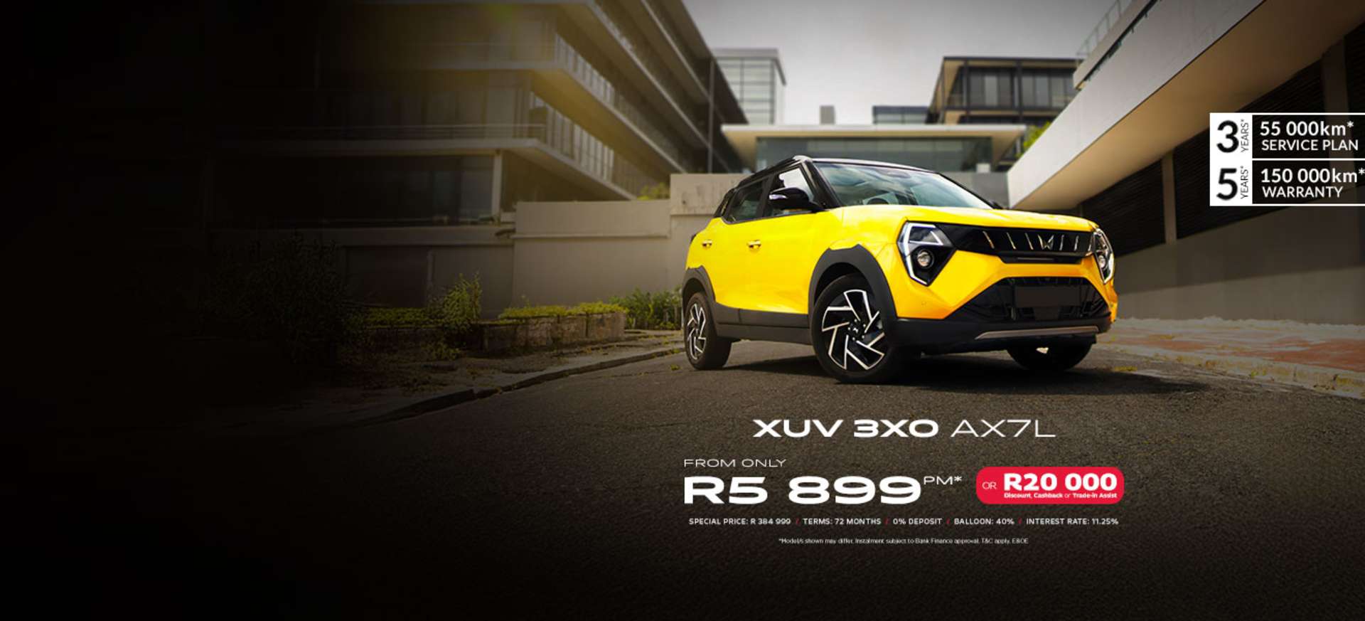 Mahindra XUV 3XO AX7L Offer from R5 899pm*