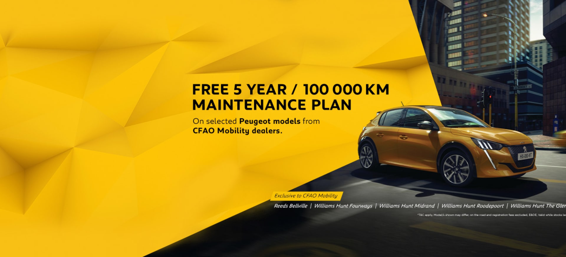 Peugeot FREE 5 Year / 100 000km Maintenance Plan
