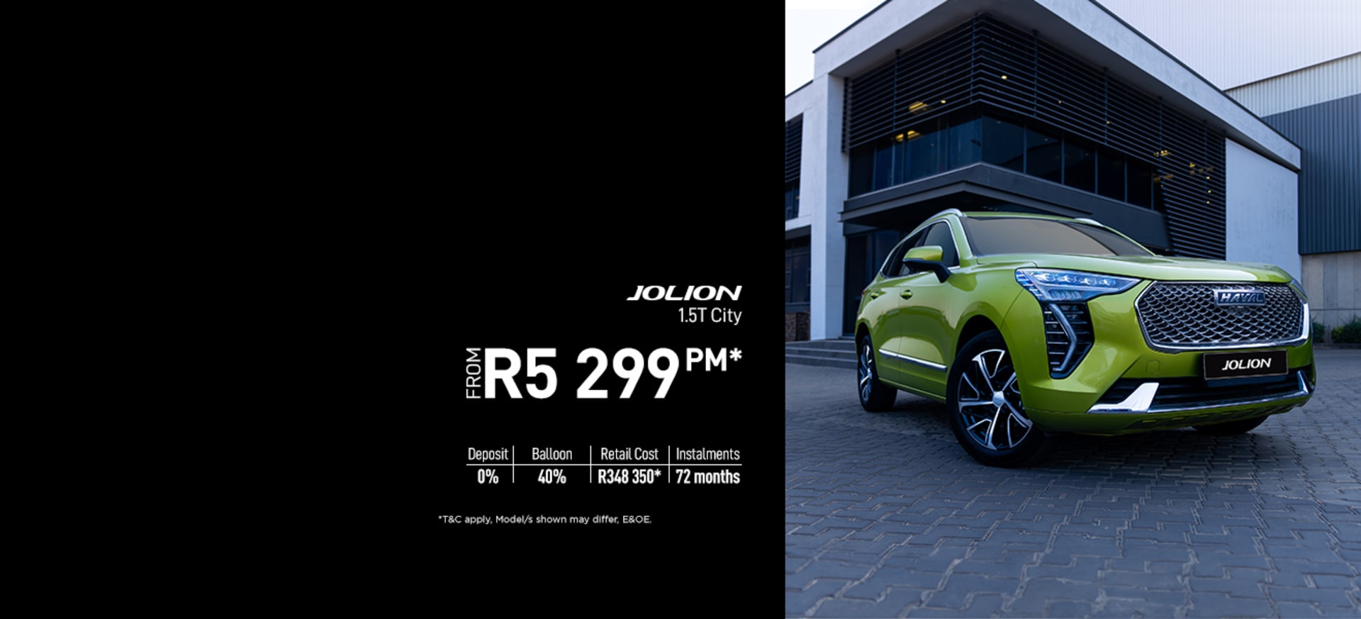 Haval Jolion 1.5T City From R5 299pm*