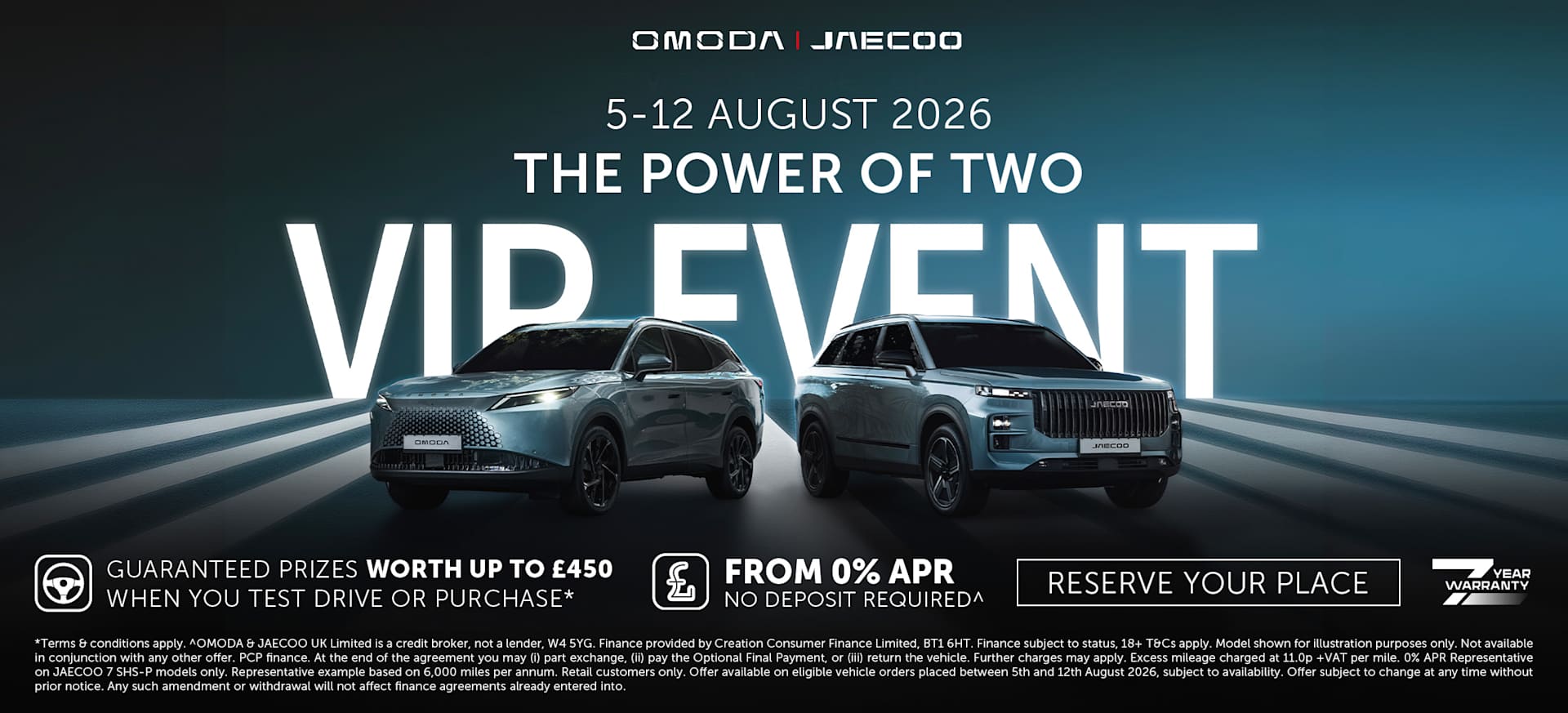 Omoda Jaecoo 2 Year Anniversary Event Banner