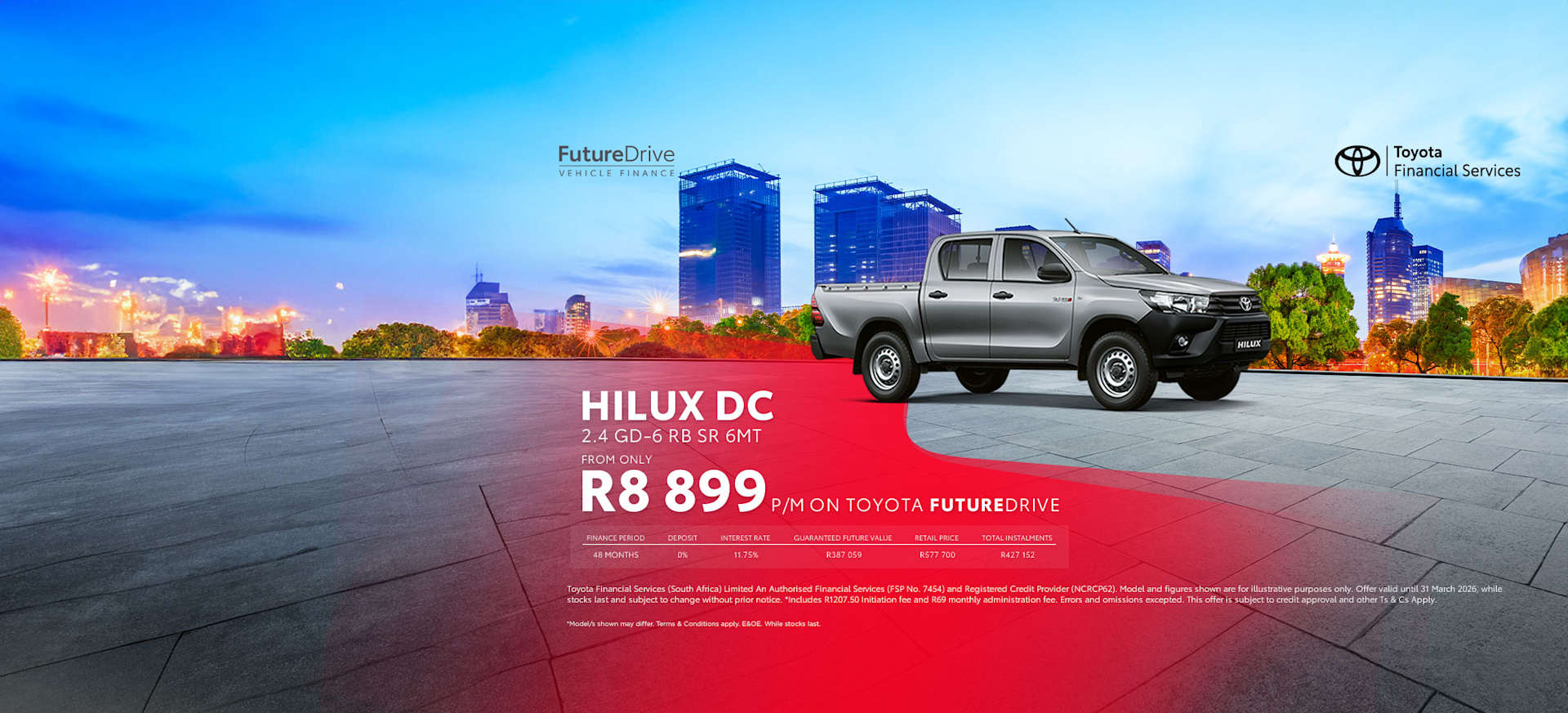 New Toyota Hilux DC 2.4 GD-6 RB SR 6MT From R8 899pm* at CFAO Mobility Toyota