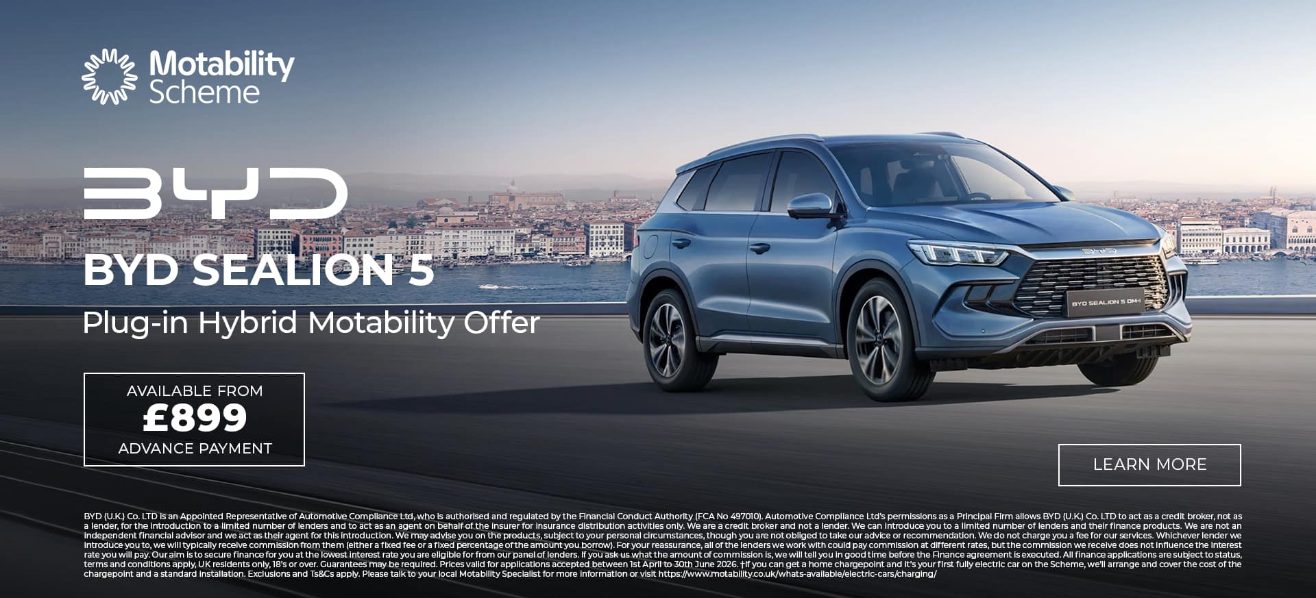 BYD SEALION 5 DM-i Motability Scheme Offer