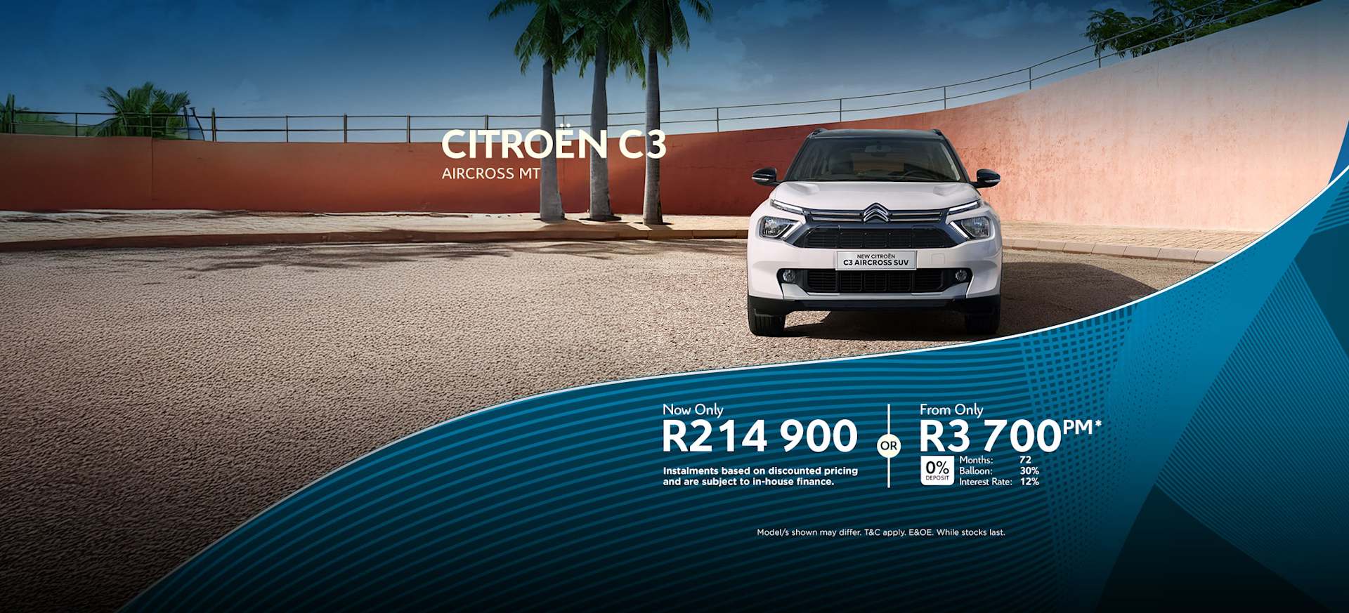 New Citroen C3 Aircross MT from only R3 700pm* with 0% deposit.